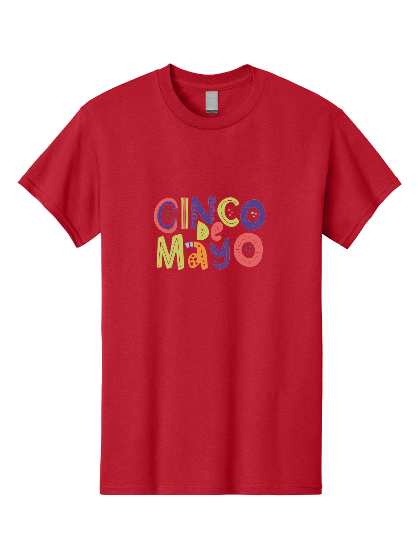 Cinco-De-Mayo-4 Men'S Graphic Tee, 100% Cotton, Comfortable Casual Summer Wear, Machine Washable, Cinco De Mayo Celebration, Mexican Holiday, Festive Typography, Vibrant Colors, Party Decorations, Cultural Heritage, Traditional Mexican, -  Aaa236