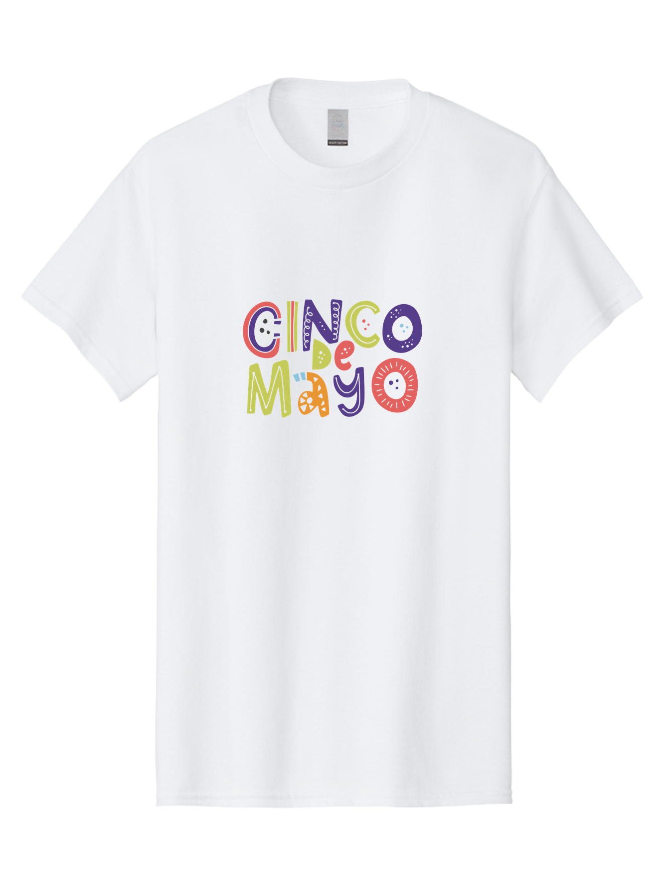 Cinco-De-Mayo-4 Men'S Graphic Tee, 100% Cotton, Comfortable Casual Summer Wear, Machine Washable, Cinco De Mayo Celebration, Mexican Holiday, Festive Typography, Vibrant Colors, Party Decorations, Cultural Heritage, Traditional Mexican, -  Aaa236