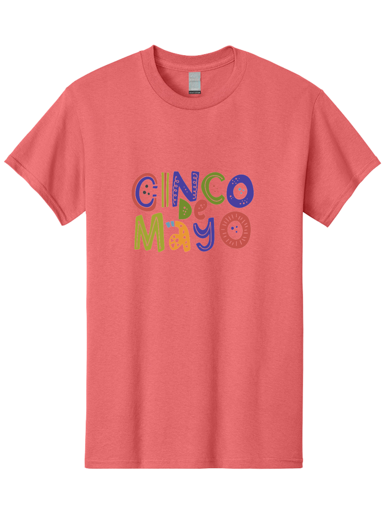 Cinco-De-Mayo-6 Men'S Graphic Tee, 100% Cotton, Comfortable Casual Summer Wear, Machine Washable, Cinco De Mayo, Colorful Text, Festive Typography, Mexican Holiday, Party Decorations, Vibrant Colors, Celebration -  Aaa238