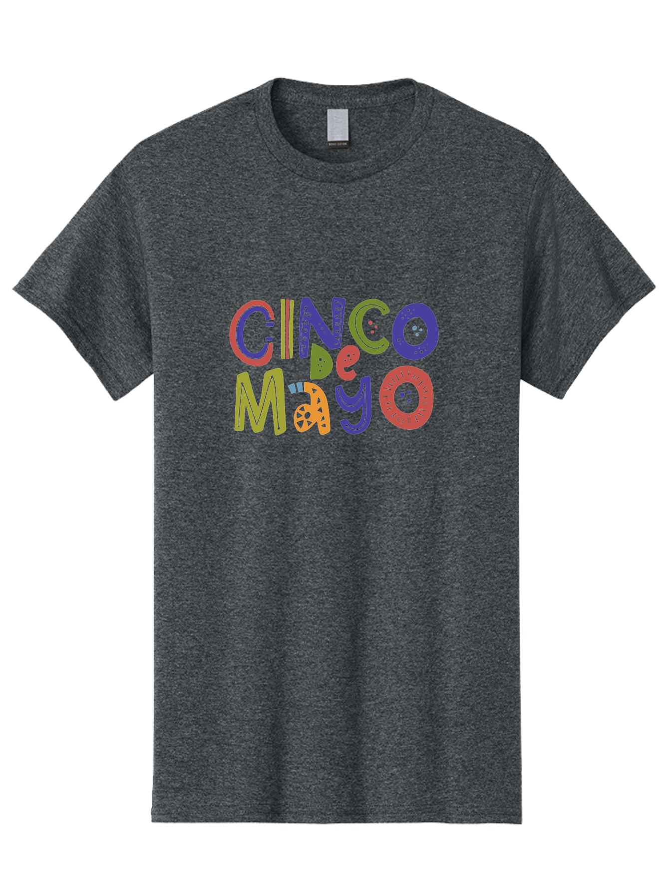 Cinco-De-Mayo-6 Men'S Graphic Tee, 100% Cotton, Comfortable Casual Summer Wear, Machine Washable, Cinco De Mayo, Colorful Text, Festive Typography, Mexican Holiday, Party Decorations, Vibrant Colors, Celebration -  Aaa238