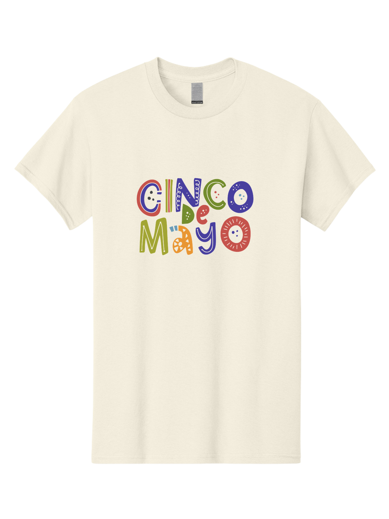 Cinco-De-Mayo-6 Men'S Graphic Tee, 100% Cotton, Comfortable Casual Summer Wear, Machine Washable, Cinco De Mayo, Colorful Text, Festive Typography, Mexican Holiday, Party Decorations, Vibrant Colors, Celebration -  Aaa238