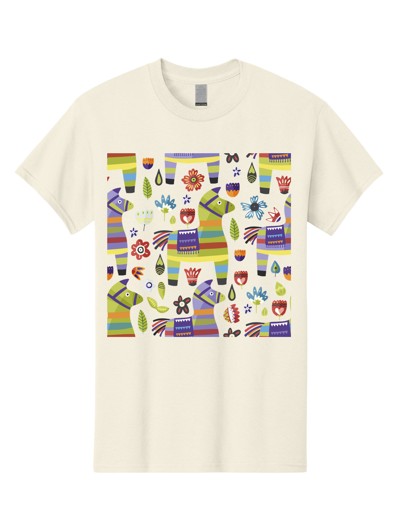 Colorful-Pattern Men'S Graphic Tee, 100% Cotton, Comfortable Casual Summer Wear, Machine Washable, Colorful Fish Pattern, Vibrant Flowers, Playful Design, Striped Elements, Whimsical Shapes, Abstract Art -  Aaa241