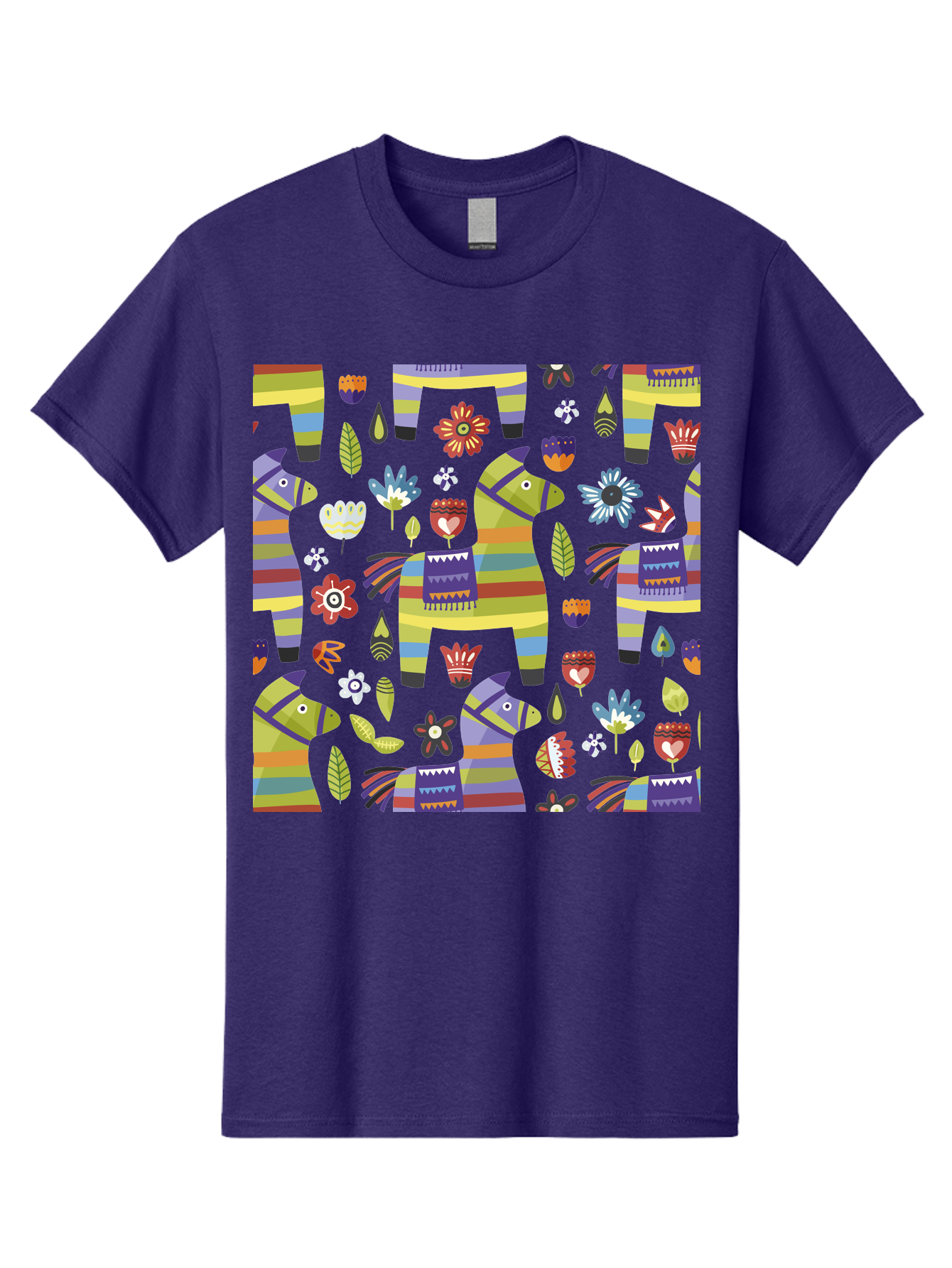 Colorful-Pattern Men'S Graphic Tee, 100% Cotton, Comfortable Casual Summer Wear, Machine Washable, Colorful Fish Pattern, Vibrant Flowers, Playful Design, Striped Elements, Whimsical Shapes, Abstract Art -  Aaa241