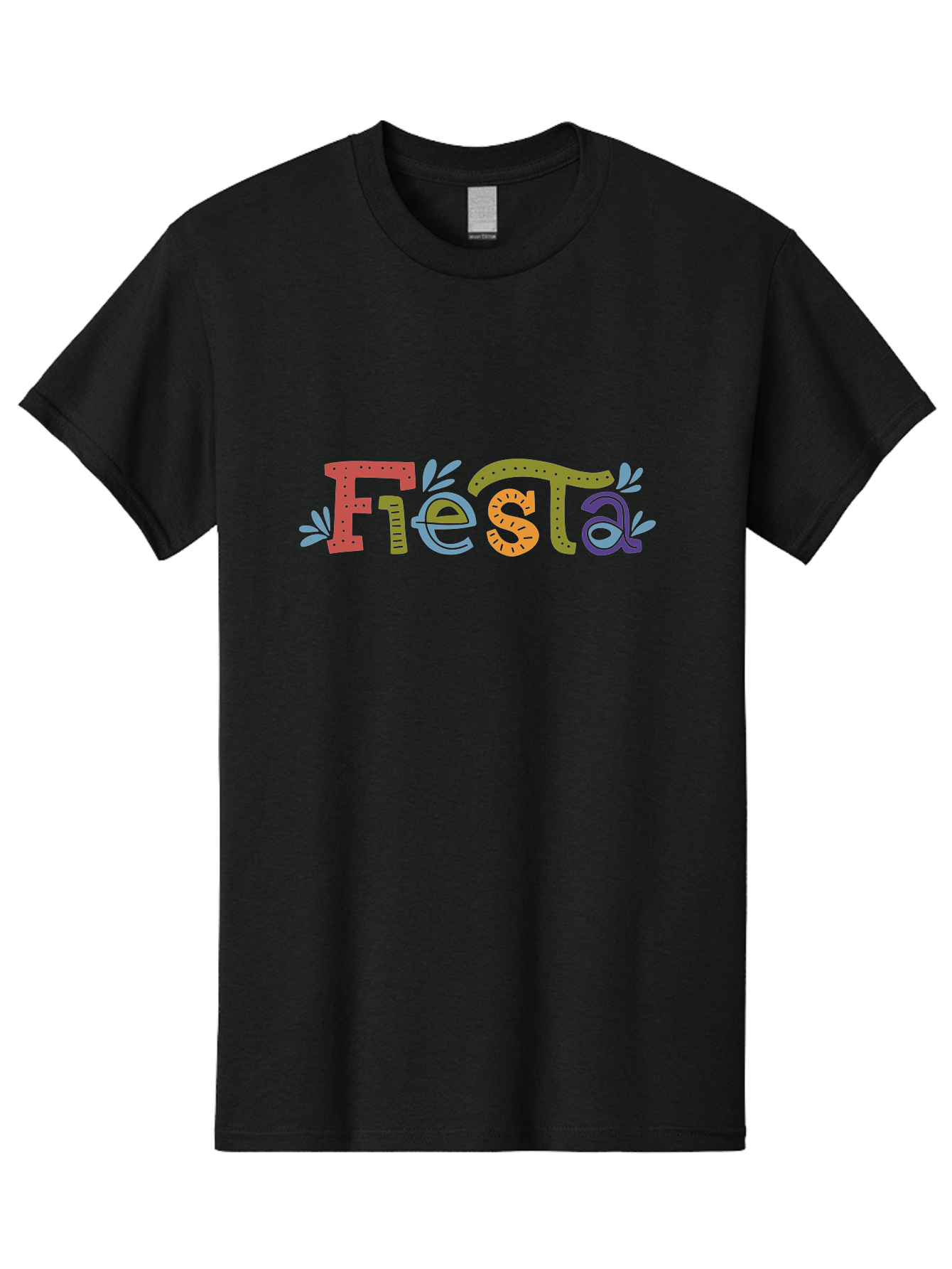 Fiesta-2 Men'S Graphic Tee, 100% Cotton, Comfortable Casual Summer Wear, Machine Washable, Fiesta, Colorful Text, Party Theme, Festive Atmosphere, Vibrant Colors, Celebratory Mood, Lively Graphics -  Aaa244