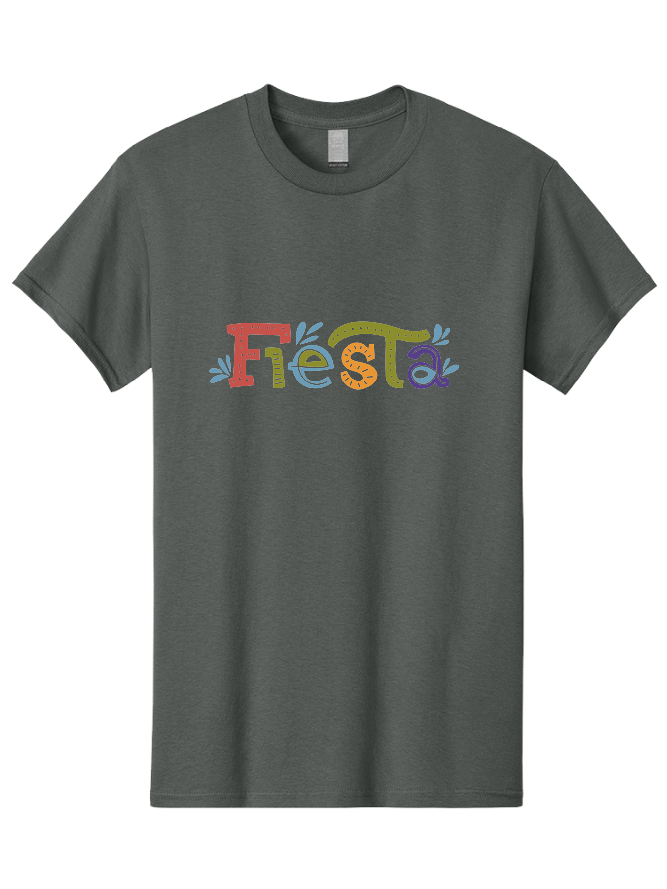 Fiesta-2 Men'S Graphic Tee, 100% Cotton, Comfortable Casual Summer Wear, Machine Washable, Fiesta, Colorful Text, Party Theme, Festive Atmosphere, Vibrant Colors, Celebratory Mood, Lively Graphics -  Aaa244