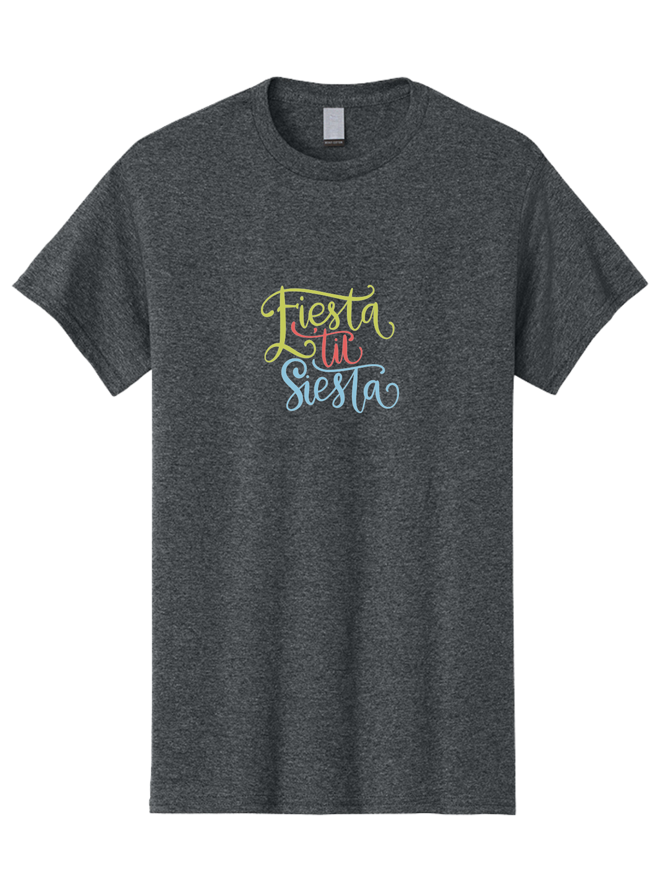 Fiesta-Til-Siesta Men'S Graphic Tee, 100% Cotton, Comfortable Casual Summer Wear, Machine Washable, Party Invitation, Festive Vibes, Celebration Graphics, Colorful Typography, Party Time, Fiesta Theme, Siesta Fun, Vibrant Colors, -  Aaa246