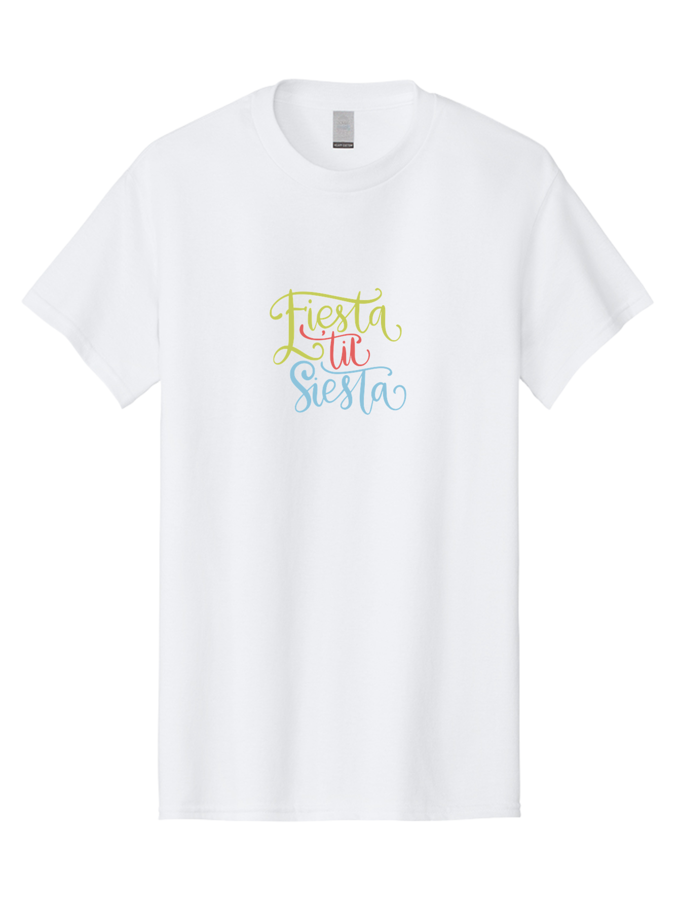 Fiesta-Til-Siesta Men'S Graphic Tee, 100% Cotton, Comfortable Casual Summer Wear, Machine Washable, Party Invitation, Festive Vibes, Celebration Graphics, Colorful Typography, Party Time, Fiesta Theme, Siesta Fun, Vibrant Colors, -  Aaa246