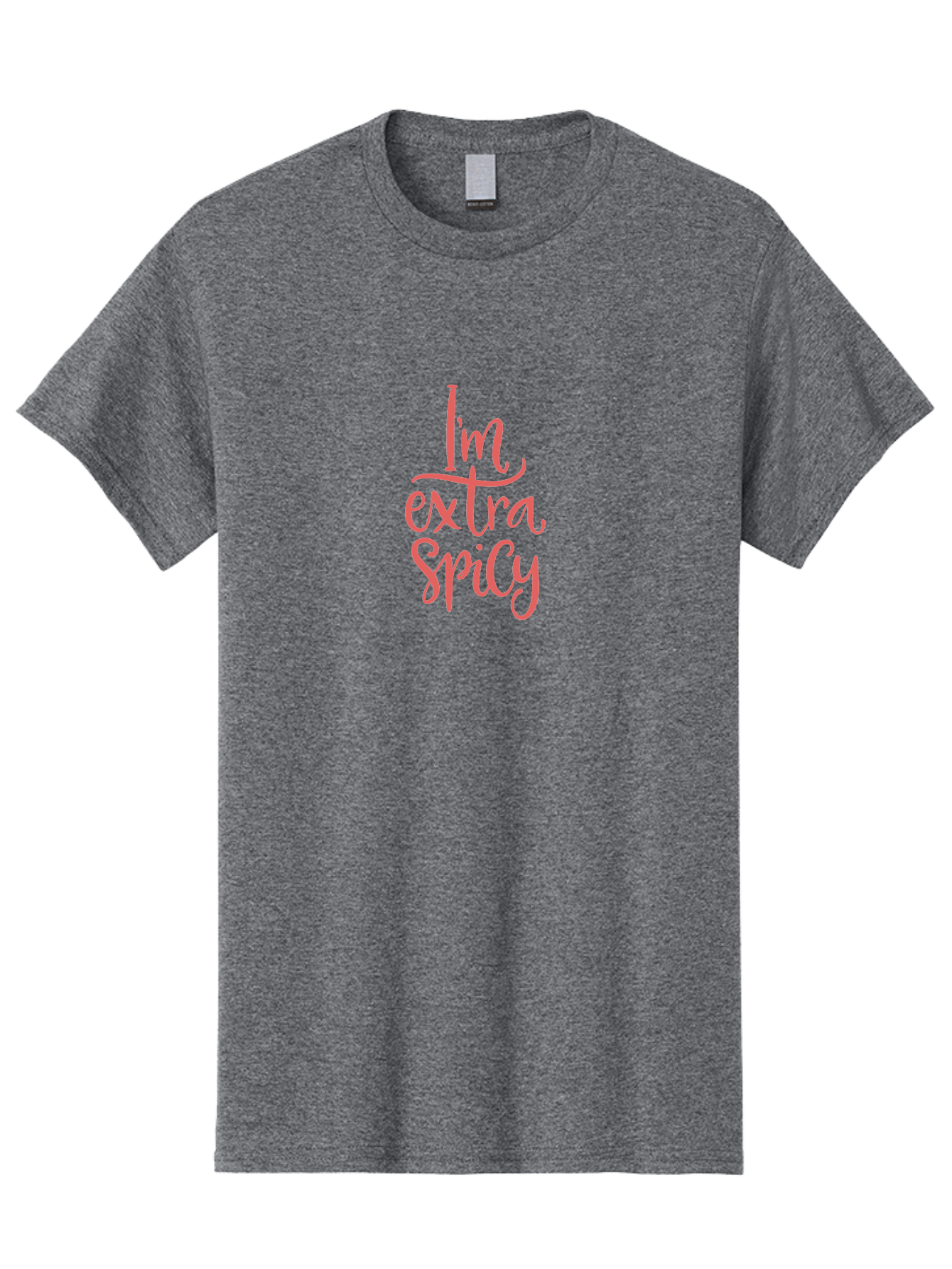 I-M-Extra-Spicy-2 Men'S Graphic Tee, 100% Cotton, Comfortable Casual Summer Wear, Machine Washable, Fun Phrase, Quirky Quote, Pink Text, Funny Saying, Sassy Statement, Bold Typography, Motivational Phrase, Attitude Adjustment -  Aaa259