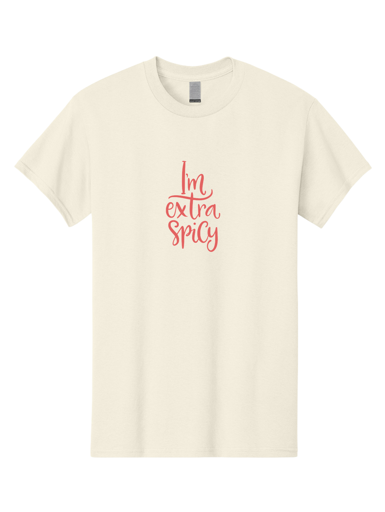 I-M-Extra-Spicy-2 Men'S Graphic Tee, 100% Cotton, Comfortable Casual Summer Wear, Machine Washable, Fun Phrase, Quirky Quote, Pink Text, Funny Saying, Sassy Statement, Bold Typography, Motivational Phrase, Attitude Adjustment -  Aaa259