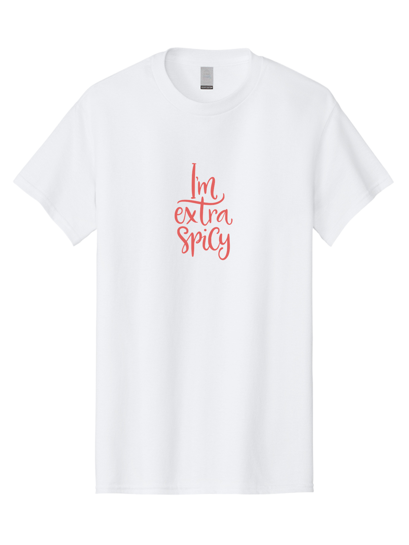 I-M-Extra-Spicy-2 Men'S Graphic Tee, 100% Cotton, Comfortable Casual Summer Wear, Machine Washable, Fun Phrase, Quirky Quote, Pink Text, Funny Saying, Sassy Statement, Bold Typography, Motivational Phrase, Attitude Adjustment -  Aaa259
