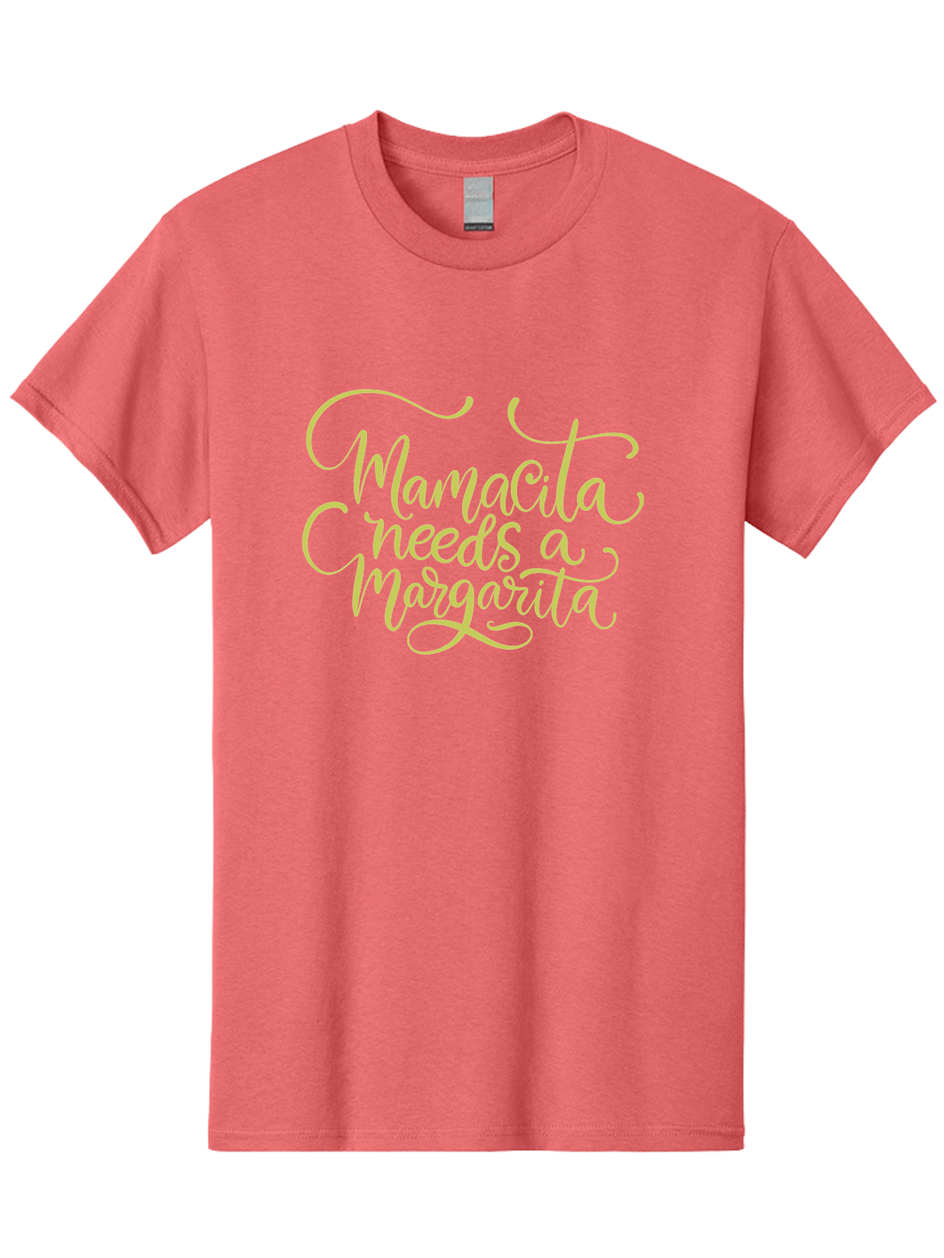 Mamacita-Needs-A-Margarita-2 Men'S Graphic Tee, 100% Cotton, Comfortable Casual Summer Wear, Machine Washable, Mamacita Needs A Margarita, Margarita Cocktail, Funny Quote, Cursive Text, Beverage Phrase, Happy Hour, Drink Sign, Party Theme, -  Aaa274