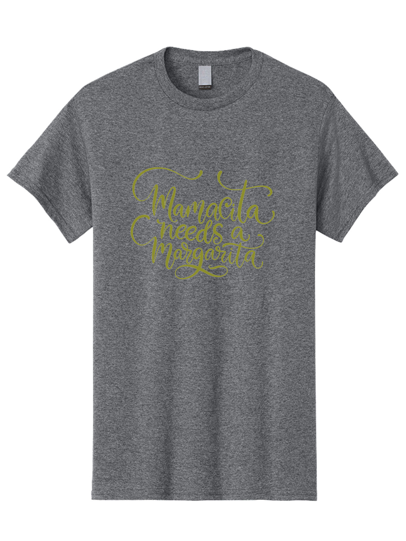 Mamacita-Needs-A-Margarita-3 Men'S Graphic Tee, 100% Cotton, Comfortable Casual Summer Wear, Machine Washable, Humorous Quote, Funny Phrase, Margarita Cocktail, Mamaquita, Red Text, Decorative Font, Elegant Script, Festive Vibes, -  Aaa275