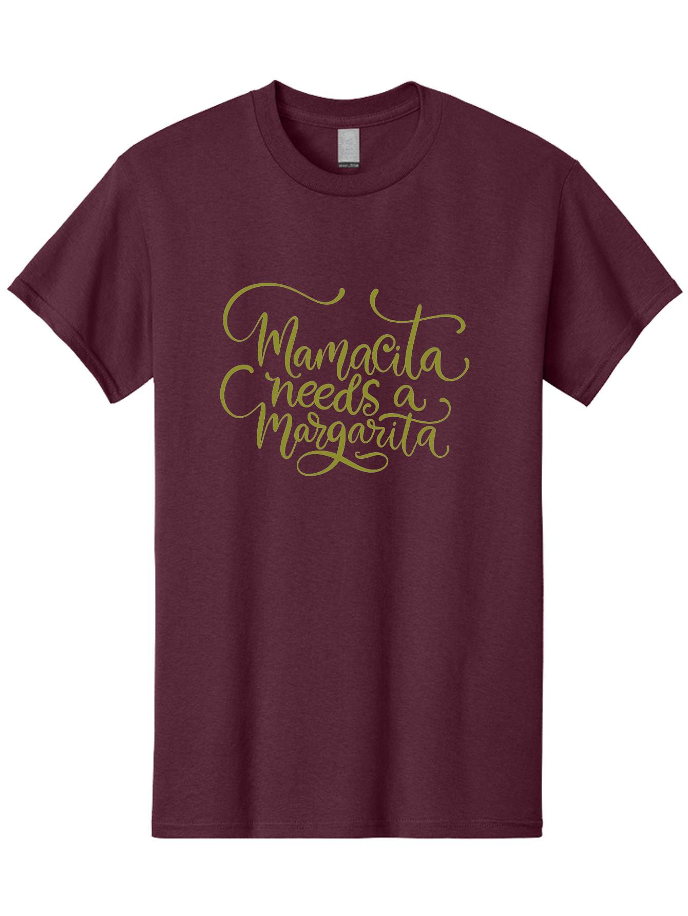 Mamacita-Needs-A-Margarita-3 Men'S Graphic Tee, 100% Cotton, Comfortable Casual Summer Wear, Machine Washable, Humorous Quote, Funny Phrase, Margarita Cocktail, Mamaquita, Red Text, Decorative Font, Elegant Script, Festive Vibes, -  Aaa275