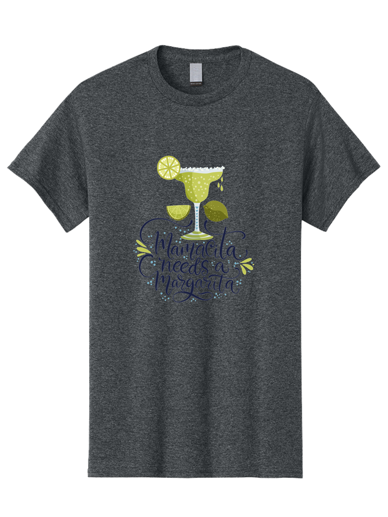 Mamacita-Needs-A-Margarita Men'S Graphic Tee, 100% Cotton, Comfortable Casual Summer Wear, Machine Washable, Margarita Cocktail, Salt Rim, Citrus Slices, Festive Drinks, Party Vibes, Summer Fun, Happy Hour, Cocktail Hour, Margarita Love, -  Aaa276