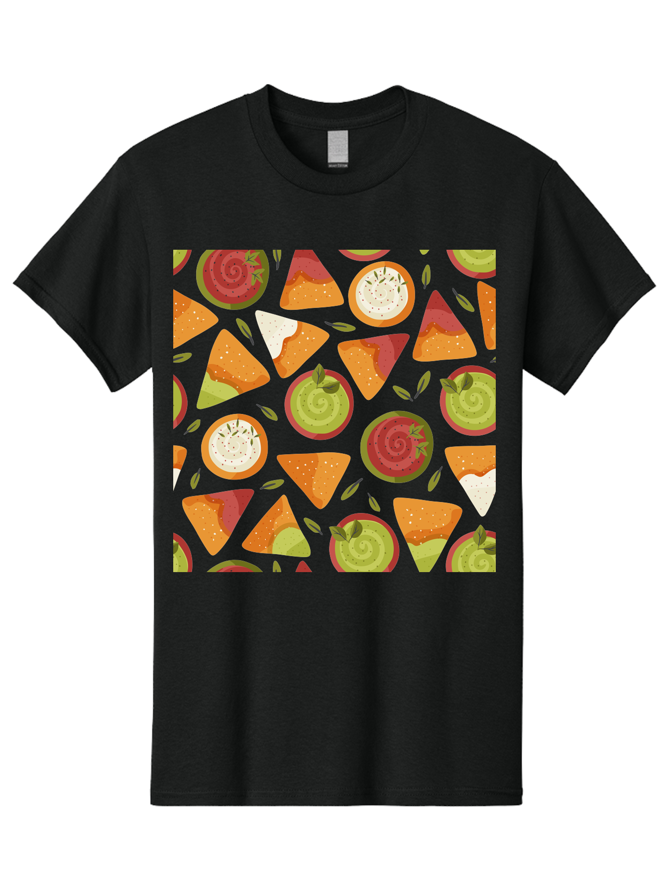 Pizza-Slices-Pattern Men'S Graphic Tee, 100% Cotton, Comfortable Casual Summer Wear, Machine Washable, Pizza Slices, Various Toppings, Pepperoni, Vegetables, Cheese, Food Pattern, Seamless Design, Cartoon Style -  Aaa290