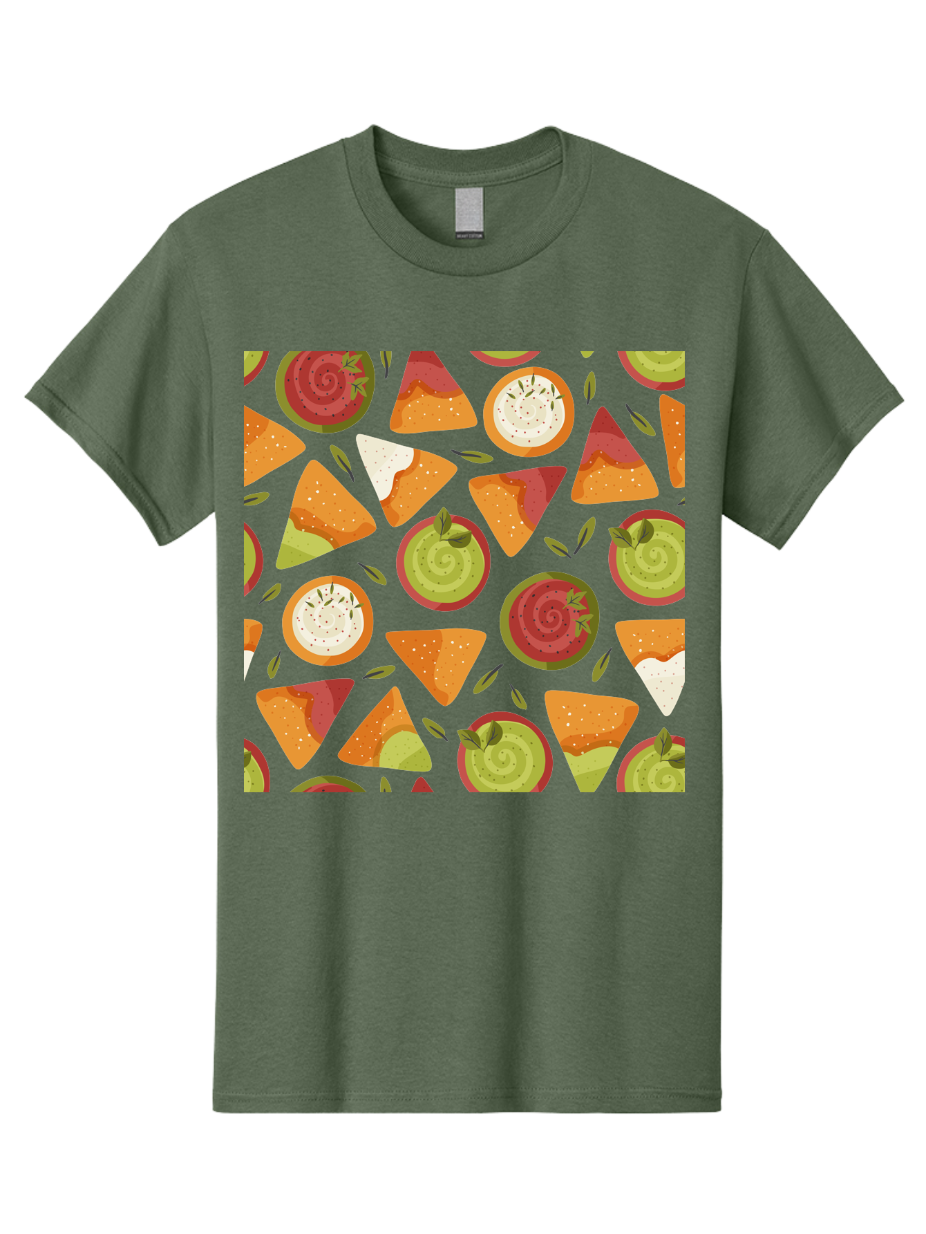 Pizza-Slices-Pattern Men'S Graphic Tee, 100% Cotton, Comfortable Casual Summer Wear, Machine Washable, Pizza Slices, Various Toppings, Pepperoni, Vegetables, Cheese, Food Pattern, Seamless Design, Cartoon Style -  Aaa290