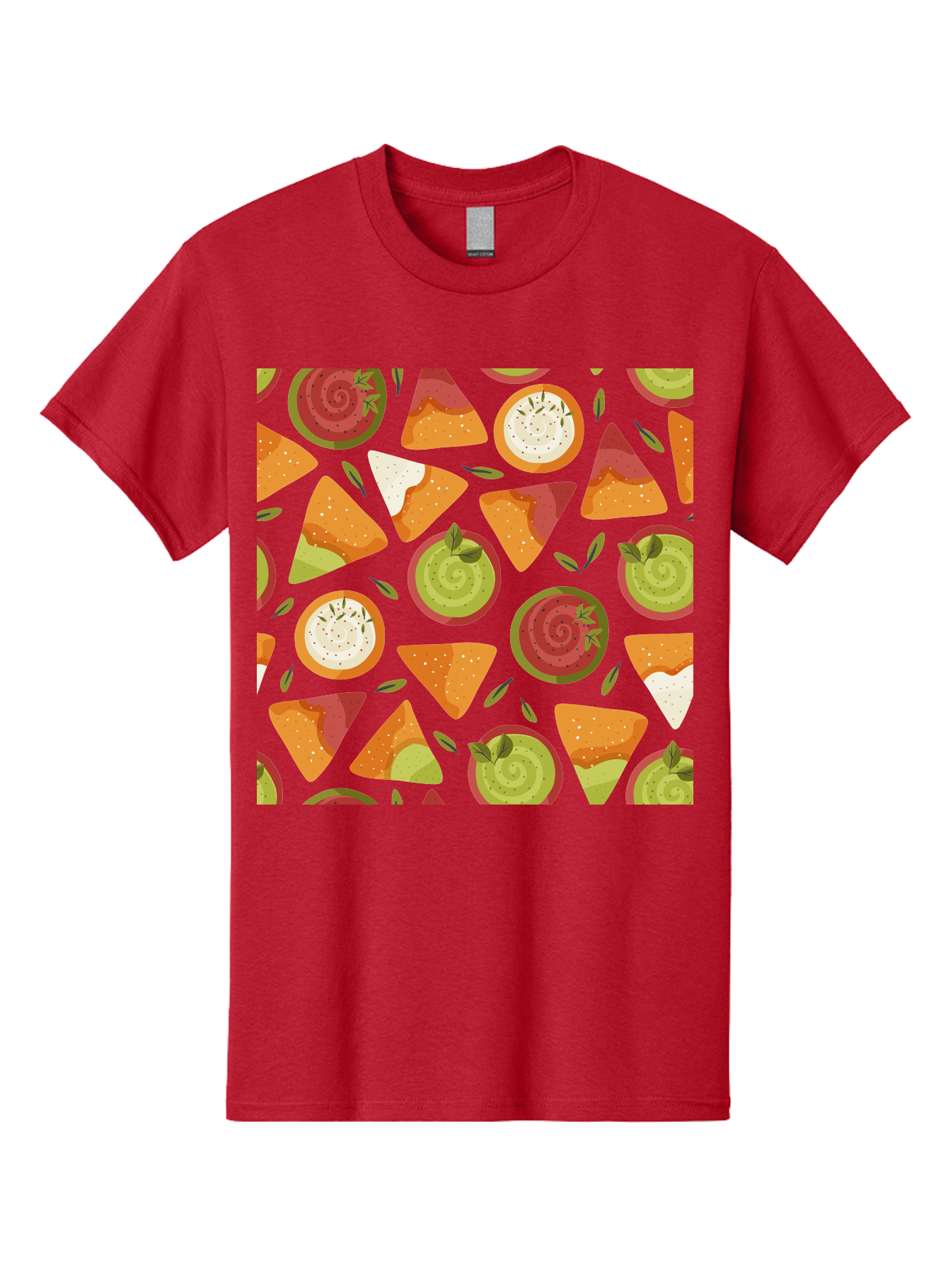 Pizza-Slices-Pattern Men'S Graphic Tee, 100% Cotton, Comfortable Casual Summer Wear, Machine Washable, Pizza Slices, Various Toppings, Pepperoni, Vegetables, Cheese, Food Pattern, Seamless Design, Cartoon Style -  Aaa290