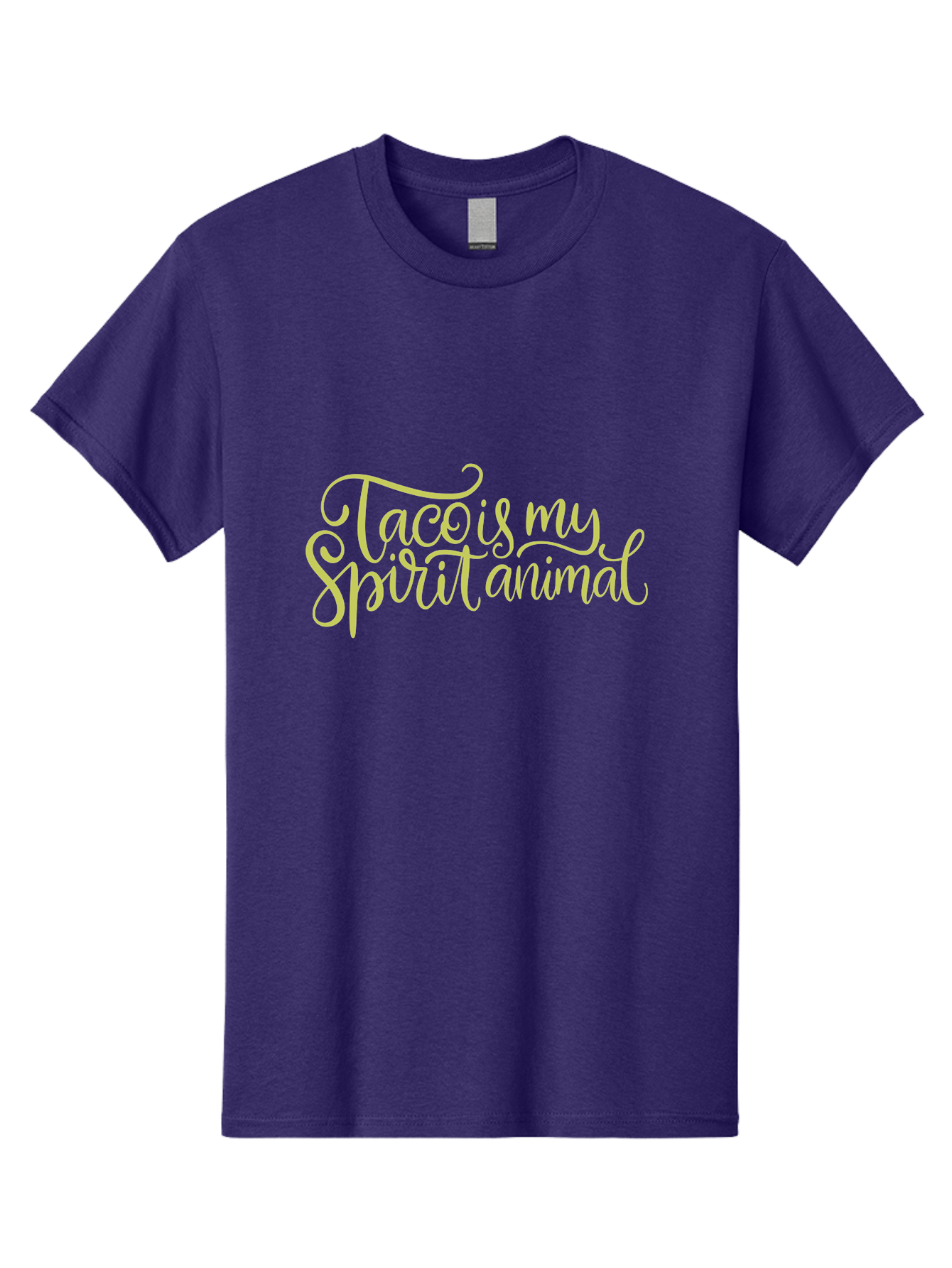 Taco-Is-My-Spirit-Animal-2 Men'S Graphic Tee, 100% Cotton, Comfortable Casual Summer Wear, Machine Washable, Taco Lover, Funny Quote, Foodie Gift, Quirky Humor, Spirit Animal Humor, Taco Tuesday, Food Quote, Cute Graphics, -  Aaa301