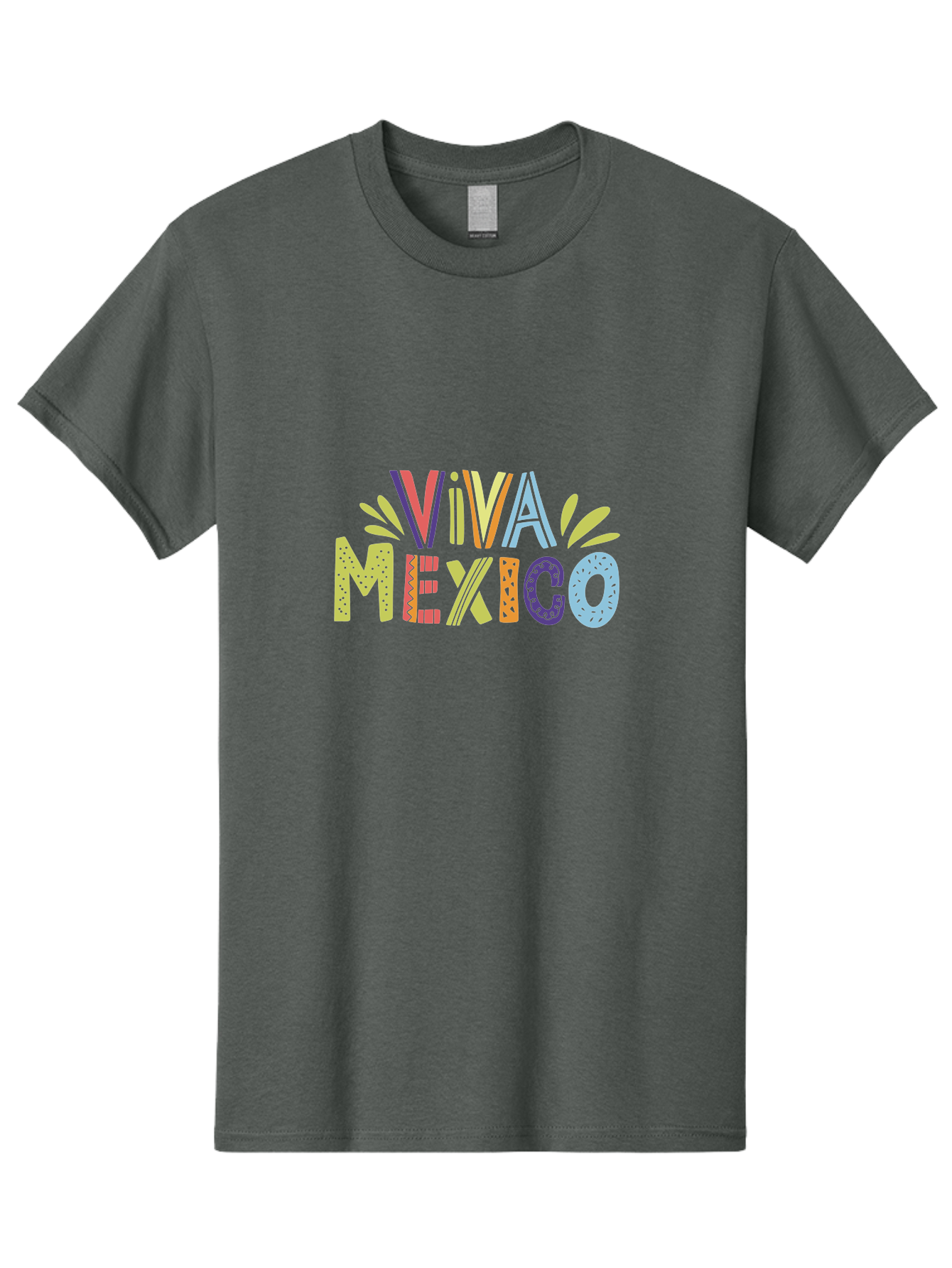 Viva-Mexico-2 Men'S Graphic Tee, 100% Cotton, Comfortable Casual Summer Wear, Machine Washable, Viva Mexico, Colorful Typography, Vibrant Colors, Festive Atmosphere, Celebratory Design, Latin American Culture, Fiesta Theme, -  Aaa307