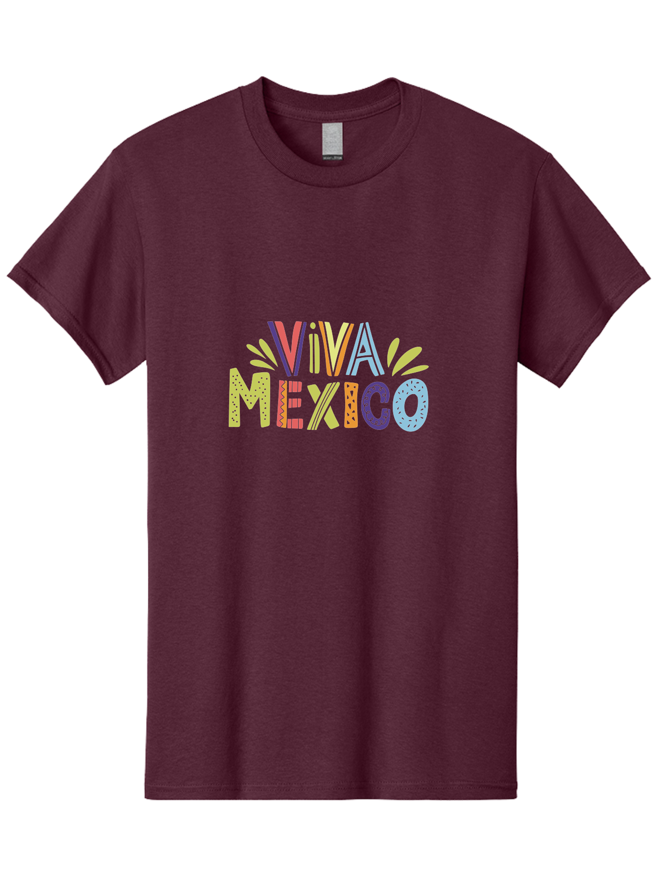 Viva-Mexico-2 Men'S Graphic Tee, 100% Cotton, Comfortable Casual Summer Wear, Machine Washable, Viva Mexico, Colorful Typography, Vibrant Colors, Festive Atmosphere, Celebratory Design, Latin American Culture, Fiesta Theme, -  Aaa307