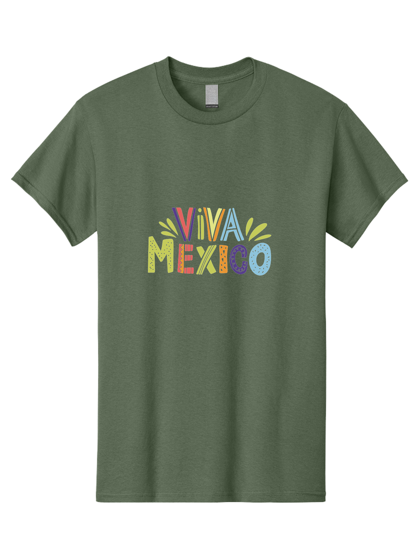 Viva-Mexico-2 Men'S Graphic Tee, 100% Cotton, Comfortable Casual Summer Wear, Machine Washable, Viva Mexico, Colorful Typography, Vibrant Colors, Festive Atmosphere, Celebratory Design, Latin American Culture, Fiesta Theme, -  Aaa307
