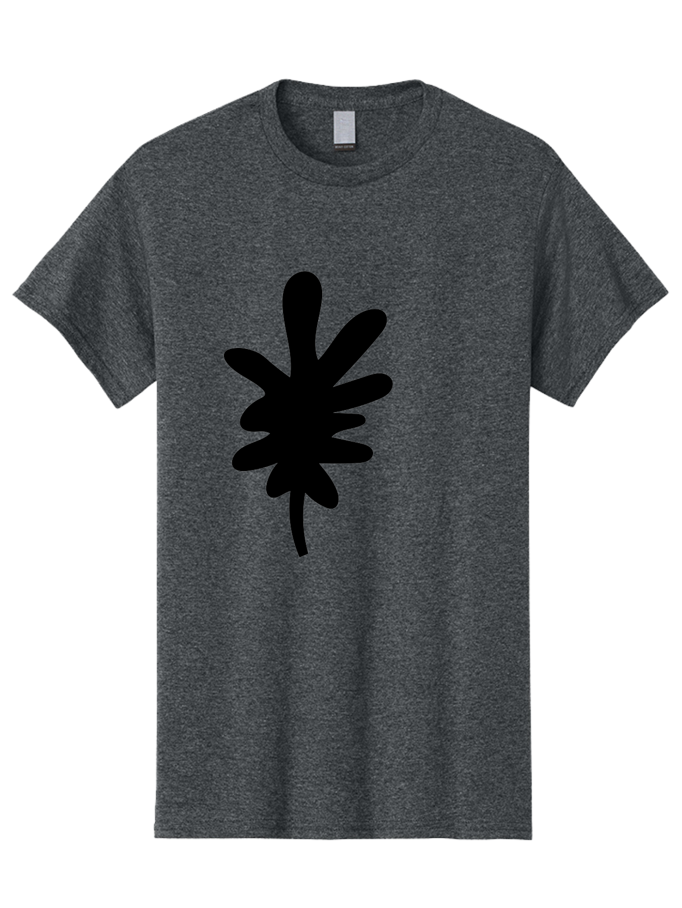 Men'S Graphic Tee, 100% Cotton, Comfortable Casual Summer Wear, Machine Washable, Black Asterisk Symbol, Abstract Shape, Modern Design, Asterisk Icon, Minimalist Graphics, Simple Shapes -  Aaa350