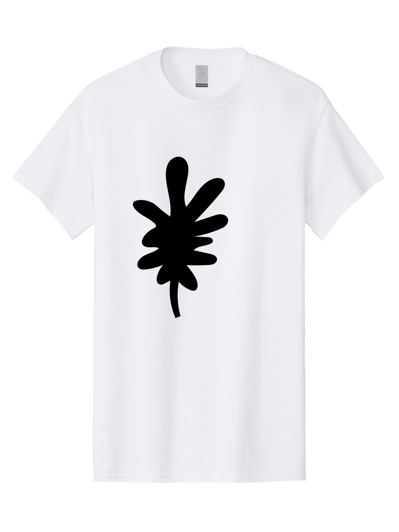 Men'S Graphic Tee, 100% Cotton, Comfortable Casual Summer Wear, Machine Washable, Black Asterisk Symbol, Abstract Shape, Modern Design, Asterisk Icon, Minimalist Graphics, Simple Shapes -  Aaa350