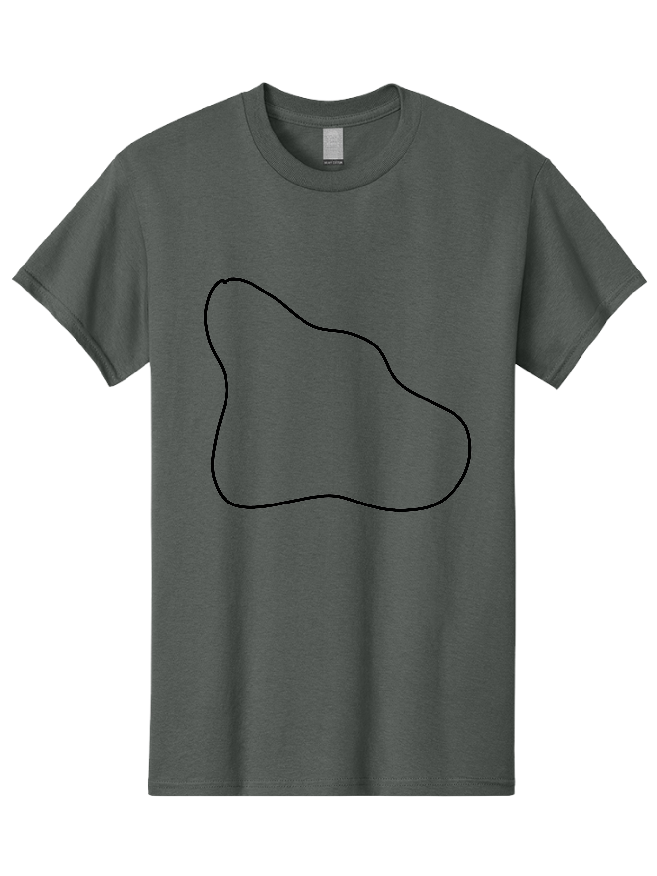 irregular shape, black outline, abstract design, unique form, simple graphics, minimalist art, modern shapes