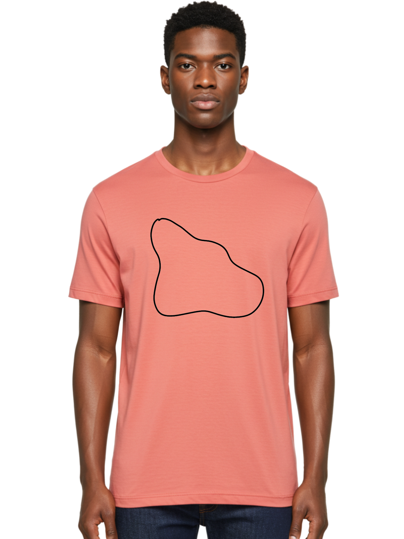 irregular shape, black outline, abstract design, unique form, simple graphics, minimalist art, modern shapes