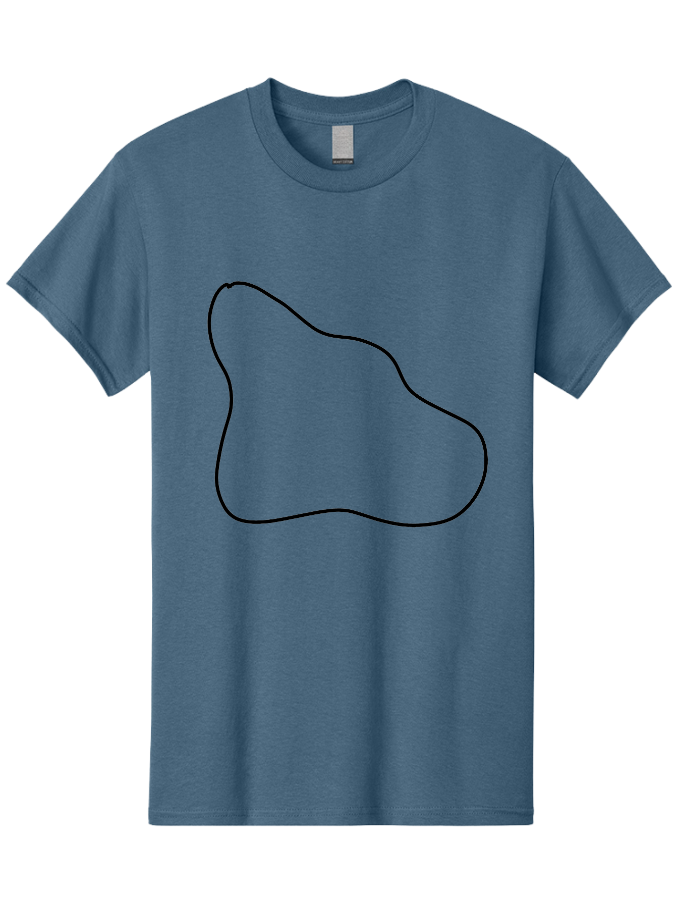 irregular shape, black outline, abstract design, unique form, simple graphics, minimalist art, modern shapes