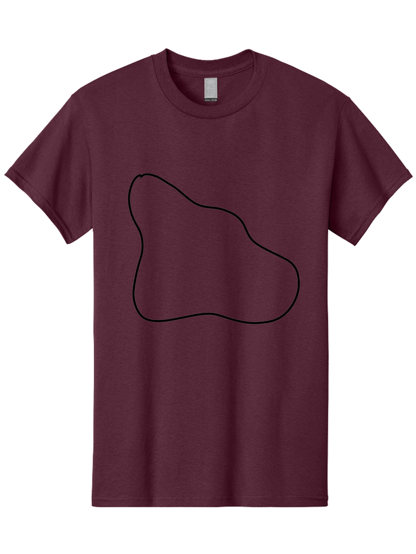 irregular shape, black outline, abstract design, unique form, simple graphics, minimalist art, modern shapes