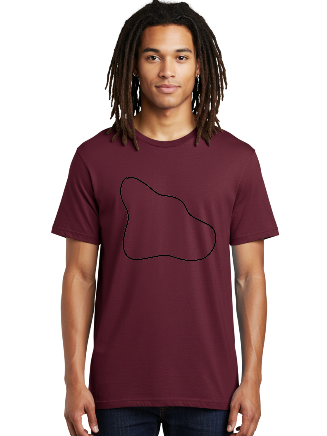 irregular shape, black outline, abstract design, unique form, simple graphics, minimalist art, modern shapes