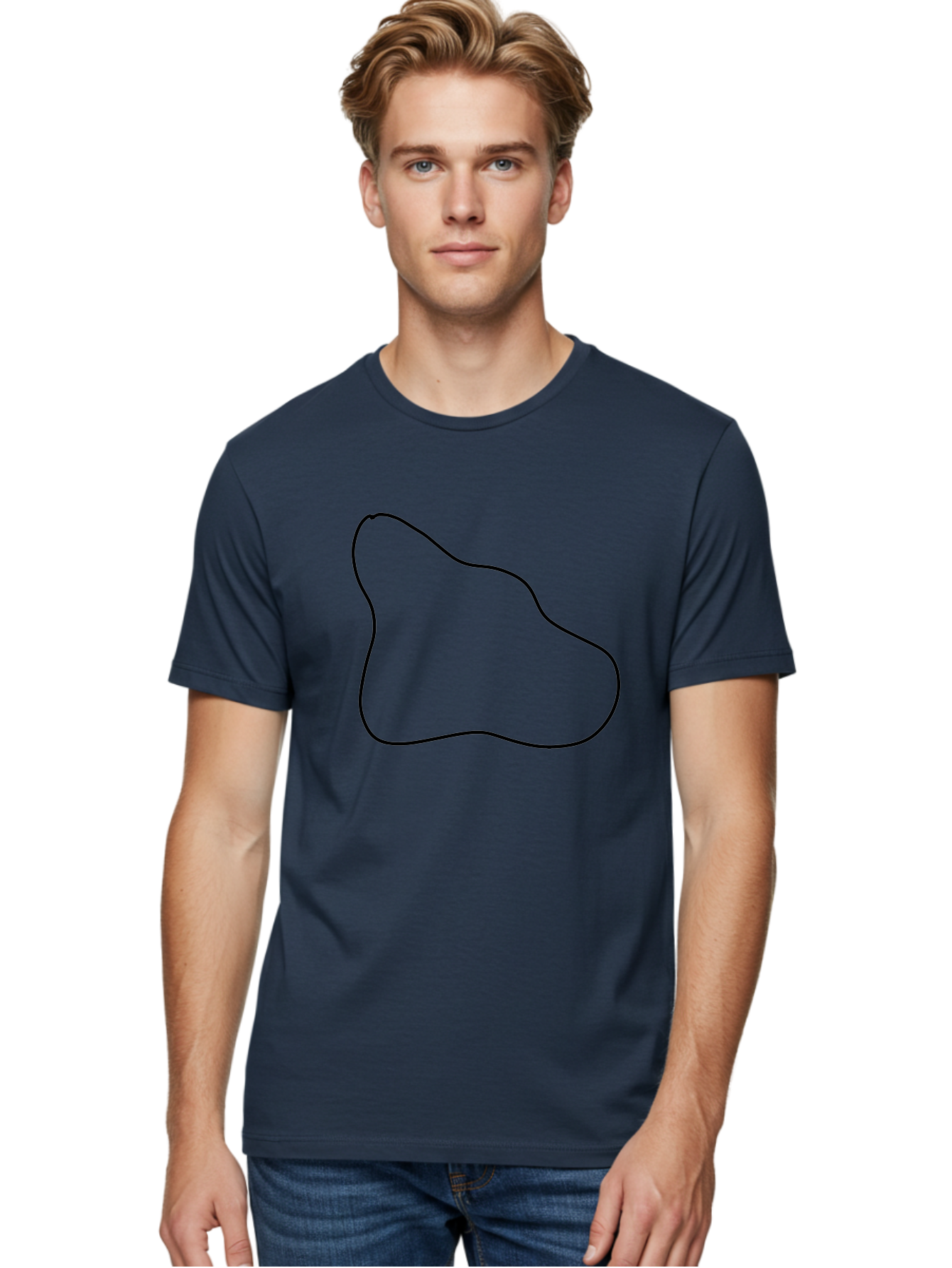irregular shape, black outline, abstract design, unique form, simple graphics, minimalist art, modern shapes
