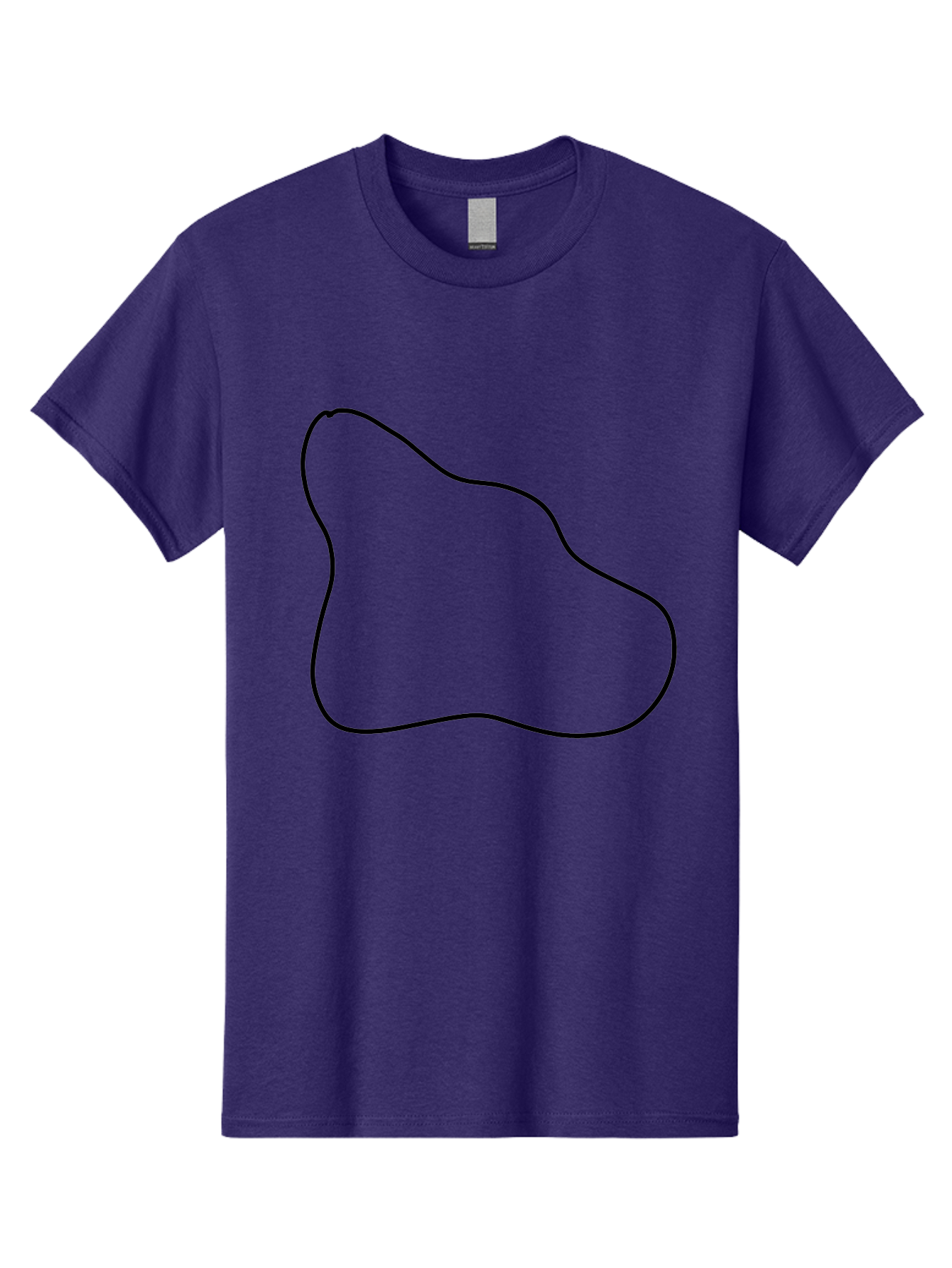 irregular shape, black outline, abstract design, unique form, simple graphics, minimalist art, modern shapes