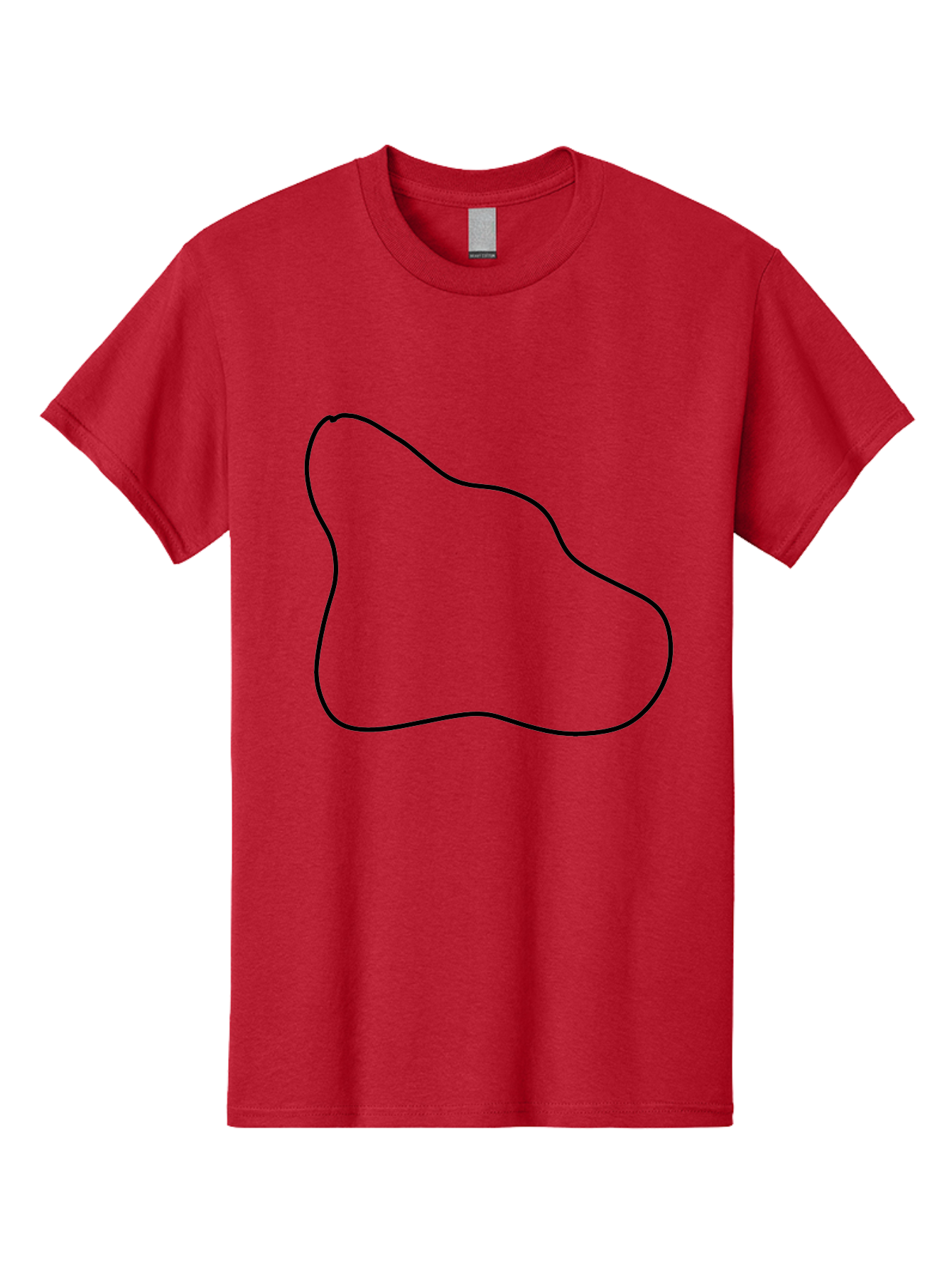 irregular shape, black outline, abstract design, unique form, simple graphics, minimalist art, modern shapes