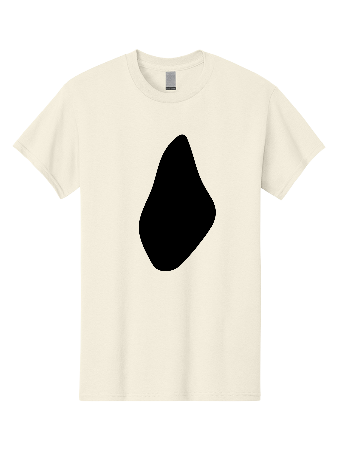 Black-Abstract-Shape Men'S Graphic Tee, 100% Cotton, Comfortable Casual Summer Wear, Machine Washable, Black Silhouette, Smooth Shape, Abstract Design, Minimalist Art, Simple Form, Elegant Silhouette, Modern Graphic -  Aaa361
