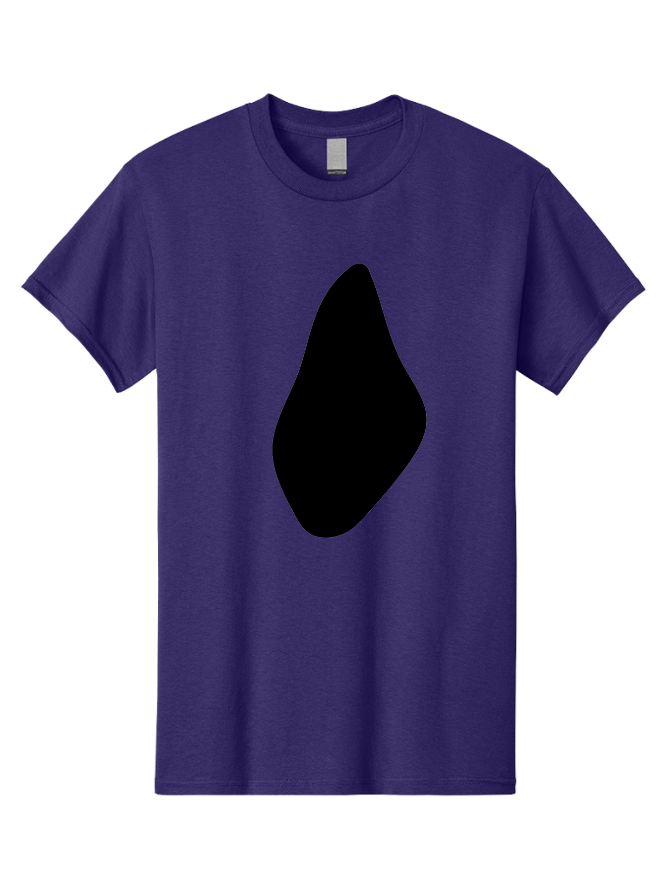 Black-Abstract-Shape Men'S Graphic Tee, 100% Cotton, Comfortable Casual Summer Wear, Machine Washable, Black Silhouette, Smooth Shape, Abstract Design, Minimalist Art, Simple Form, Elegant Silhouette, Modern Graphic -  Aaa361