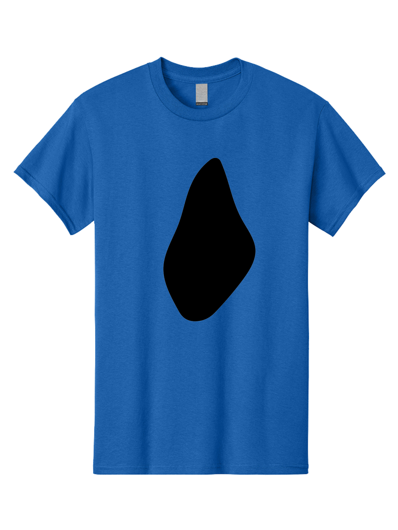 Black-Abstract-Shape Men'S Graphic Tee, 100% Cotton, Comfortable Casual Summer Wear, Machine Washable, Black Silhouette, Smooth Shape, Abstract Design, Minimalist Art, Simple Form, Elegant Silhouette, Modern Graphic -  Aaa361