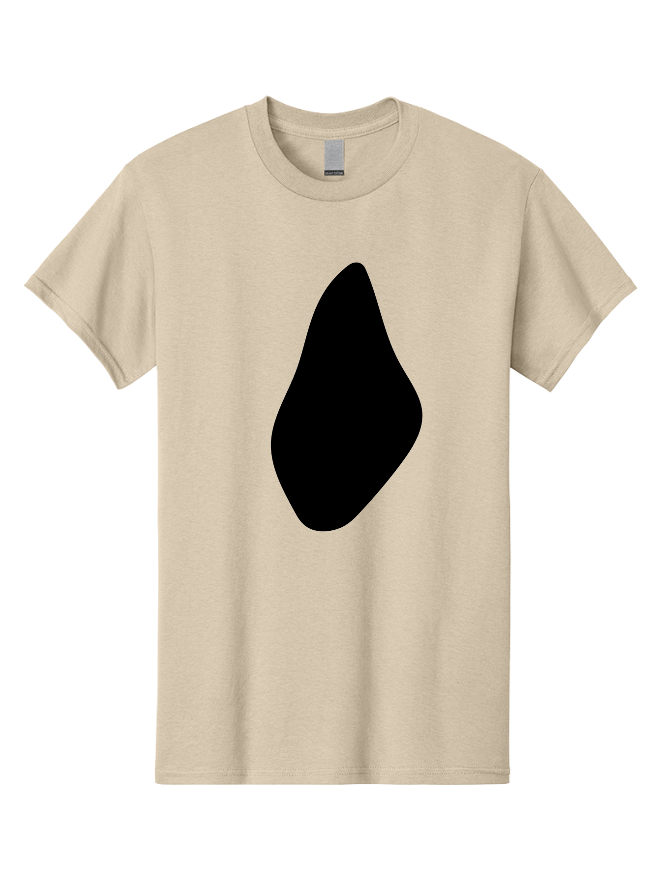 Black-Abstract-Shape Men'S Graphic Tee, 100% Cotton, Comfortable Casual Summer Wear, Machine Washable, Black Silhouette, Smooth Shape, Abstract Design, Minimalist Art, Simple Form, Elegant Silhouette, Modern Graphic -  Aaa361