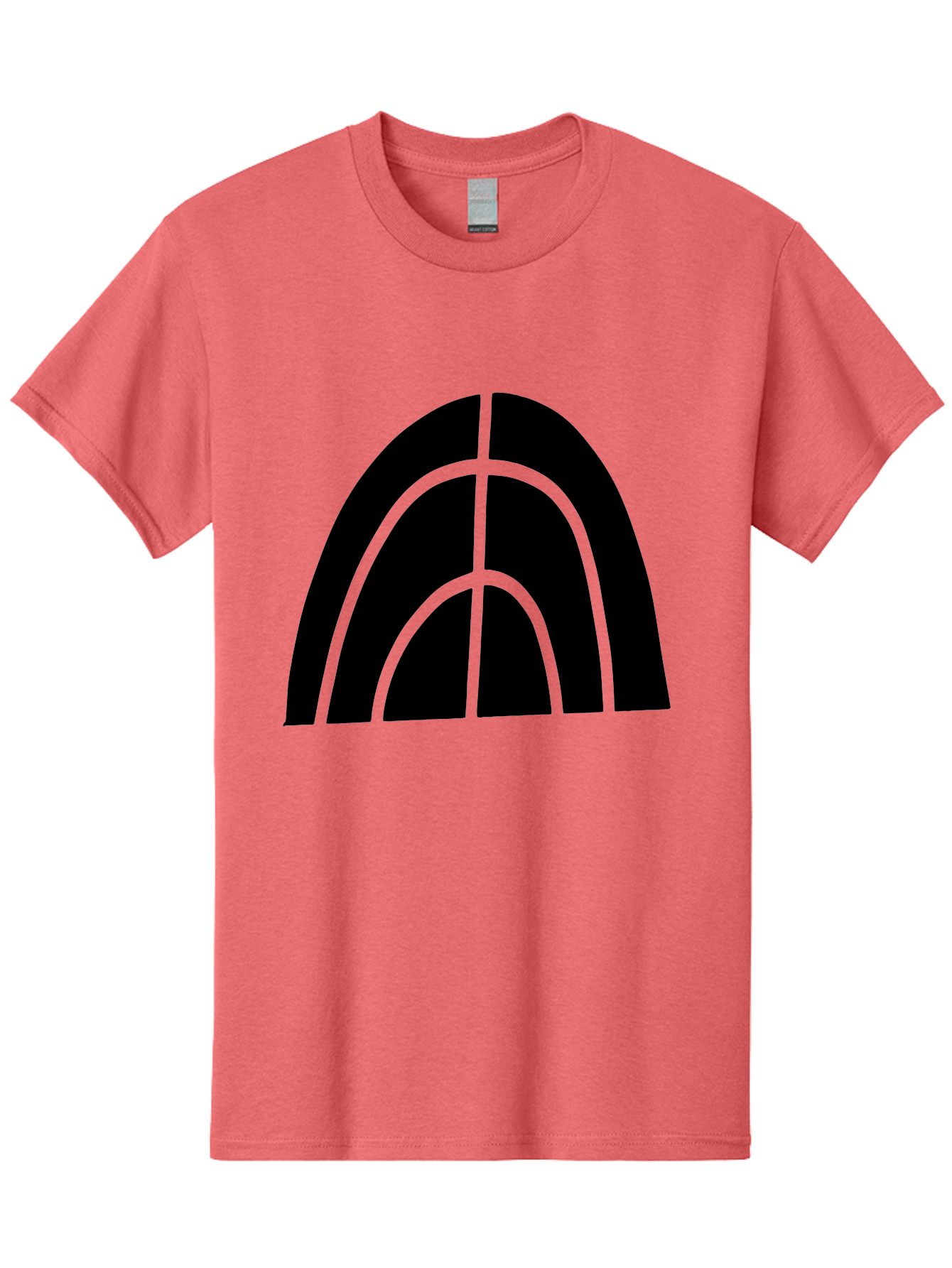 Black-Arch-Graphic Men'S Graphic Tee, 100% Cotton, Comfortable Casual Summer Wear, Machine Washable, Letter A, Simple Design, Typography, Bold Font, Black And Green, Modern Aesthetic, Graphic Element, Minimalist Style -  Aaa362