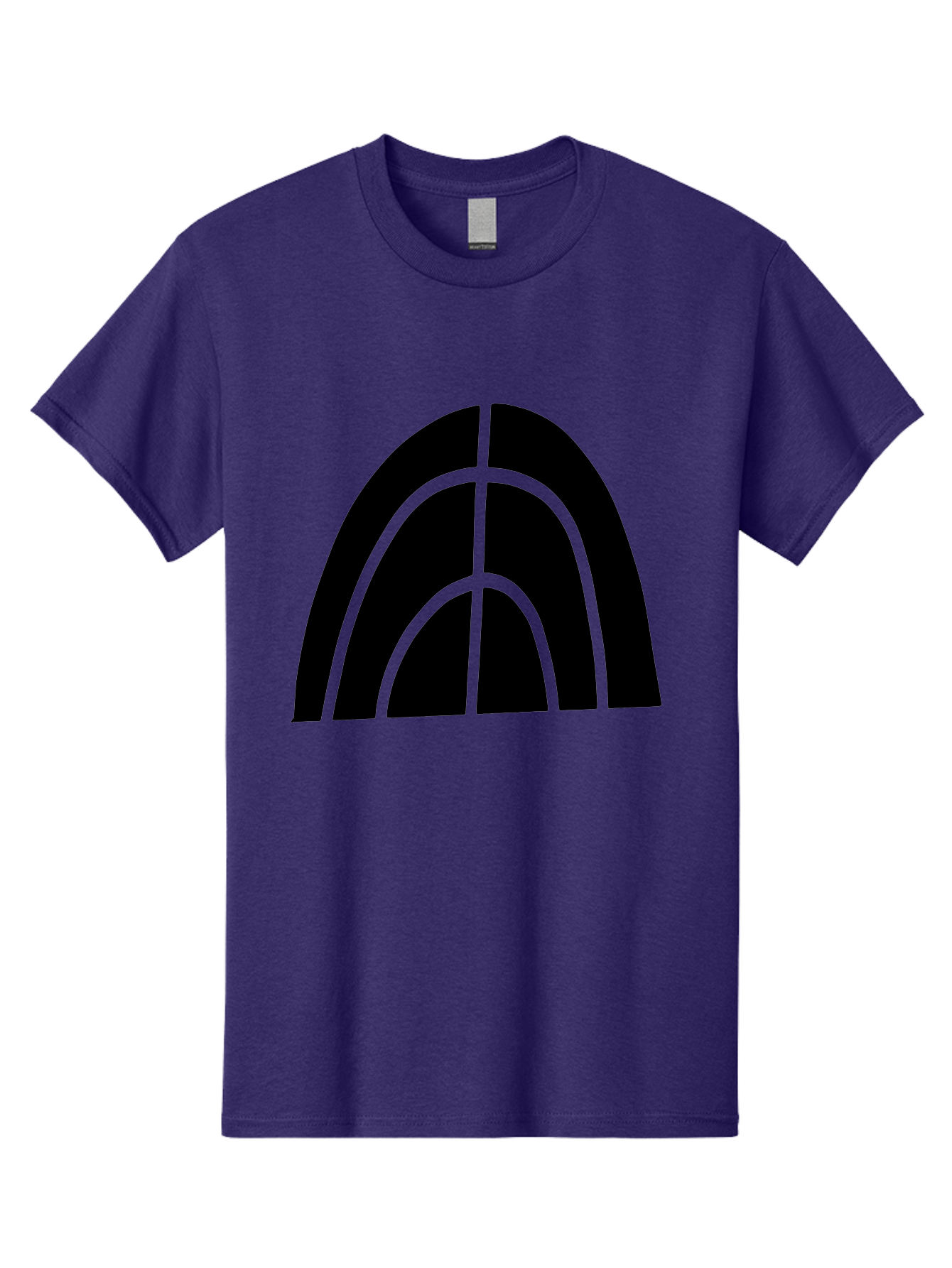 Black-Arch-Graphic Men'S Graphic Tee, 100% Cotton, Comfortable Casual Summer Wear, Machine Washable, Letter A, Simple Design, Typography, Bold Font, Black And Green, Modern Aesthetic, Graphic Element, Minimalist Style -  Aaa362