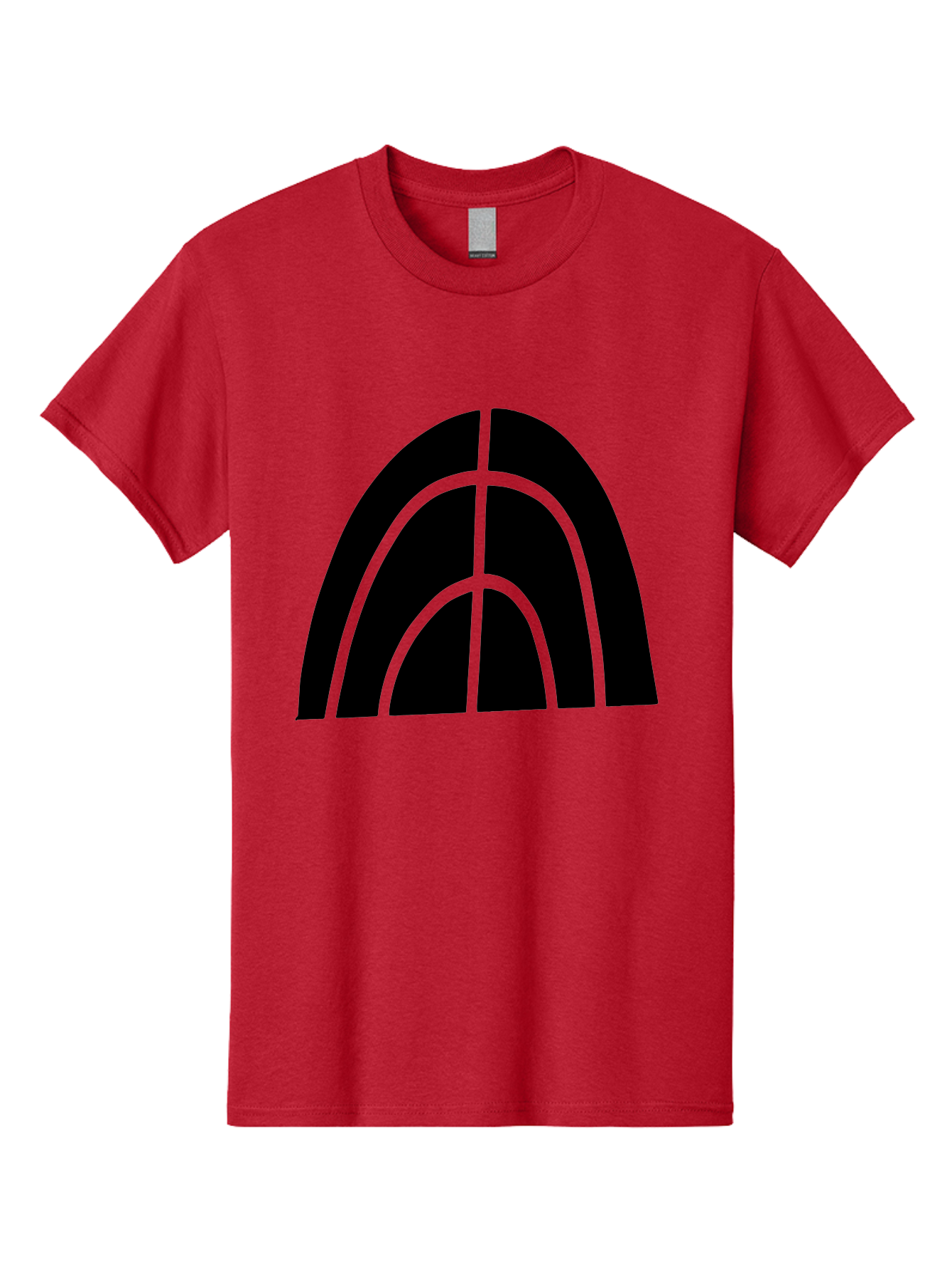 Black-Arch-Graphic Men'S Graphic Tee, 100% Cotton, Comfortable Casual Summer Wear, Machine Washable, Letter A, Simple Design, Typography, Bold Font, Black And Green, Modern Aesthetic, Graphic Element, Minimalist Style -  Aaa362