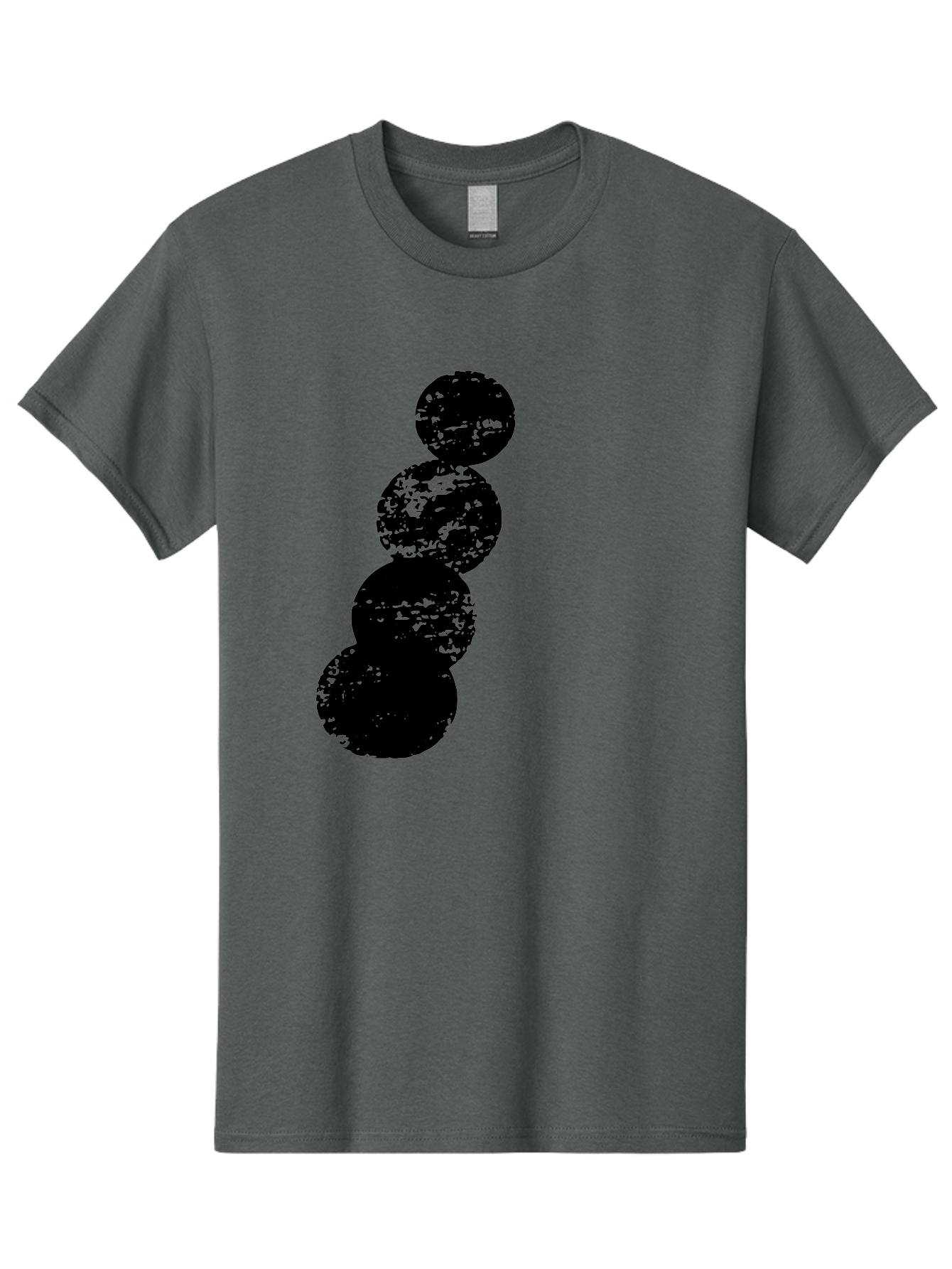 Black-Circles Men'S Graphic Tee, 100% Cotton, Comfortable Casual Summer Wear, Machine Washable, Black Spheres, Distressed Texture, Diagonal Alignment, Abstract Design, Modern Art, Creative Pattern, Minimalist Style, Grunge Effect, -  Aaa370