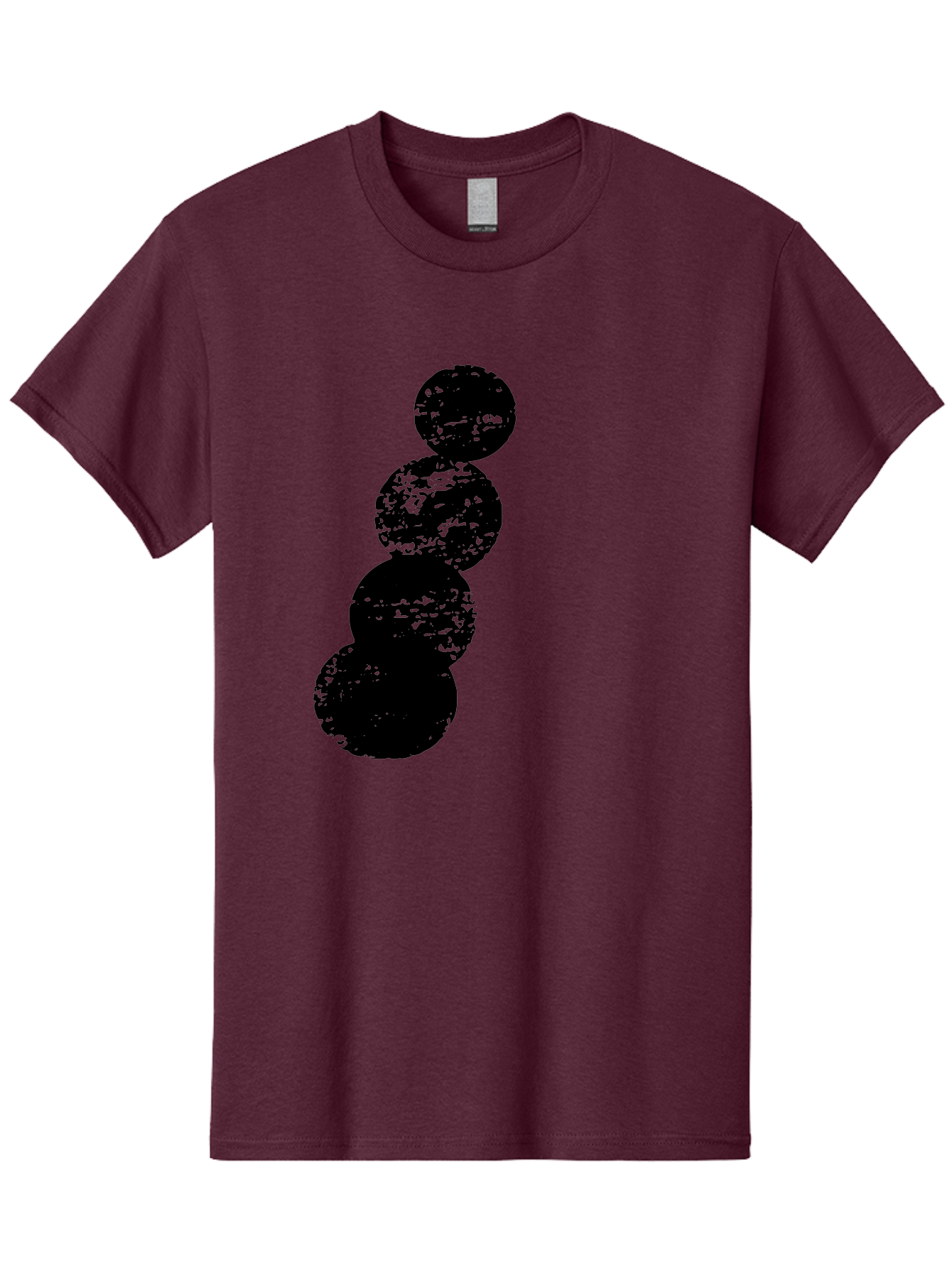 Black-Circles Men'S Graphic Tee, 100% Cotton, Comfortable Casual Summer Wear, Machine Washable, Black Spheres, Distressed Texture, Diagonal Alignment, Abstract Design, Modern Art, Creative Pattern, Minimalist Style, Grunge Effect, -  Aaa370