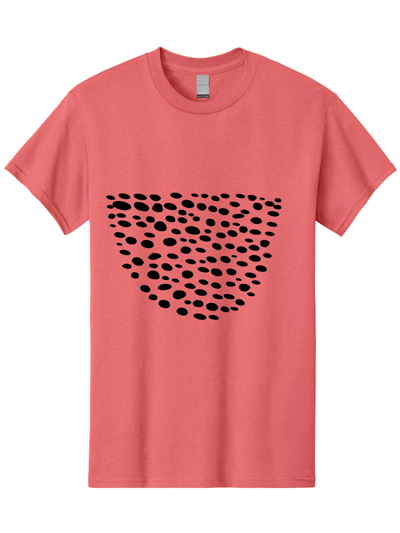 Black-Dots-Heart Men'S Graphic Tee, 100% Cotton, Comfortable Casual Summer Wear, Machine Washable, Black Dots Forming Heart Shape, Minimalist Design, Abstract Heart, Modern Art, Simple Graphics, Dot Pattern, Heart Illustration, Cute Design -  Aaa371