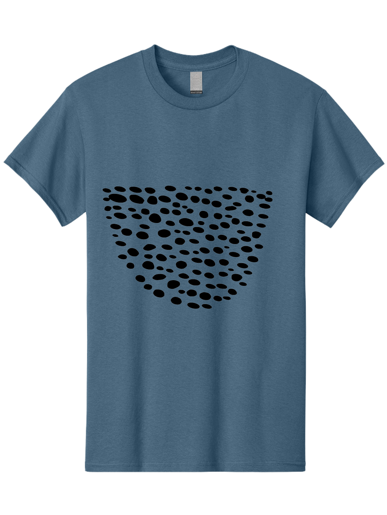 Black-Dots-Heart Men'S Graphic Tee, 100% Cotton, Comfortable Casual Summer Wear, Machine Washable, Black Dots Forming Heart Shape, Minimalist Design, Abstract Heart, Modern Art, Simple Graphics, Dot Pattern, Heart Illustration, Cute Design -  Aaa371