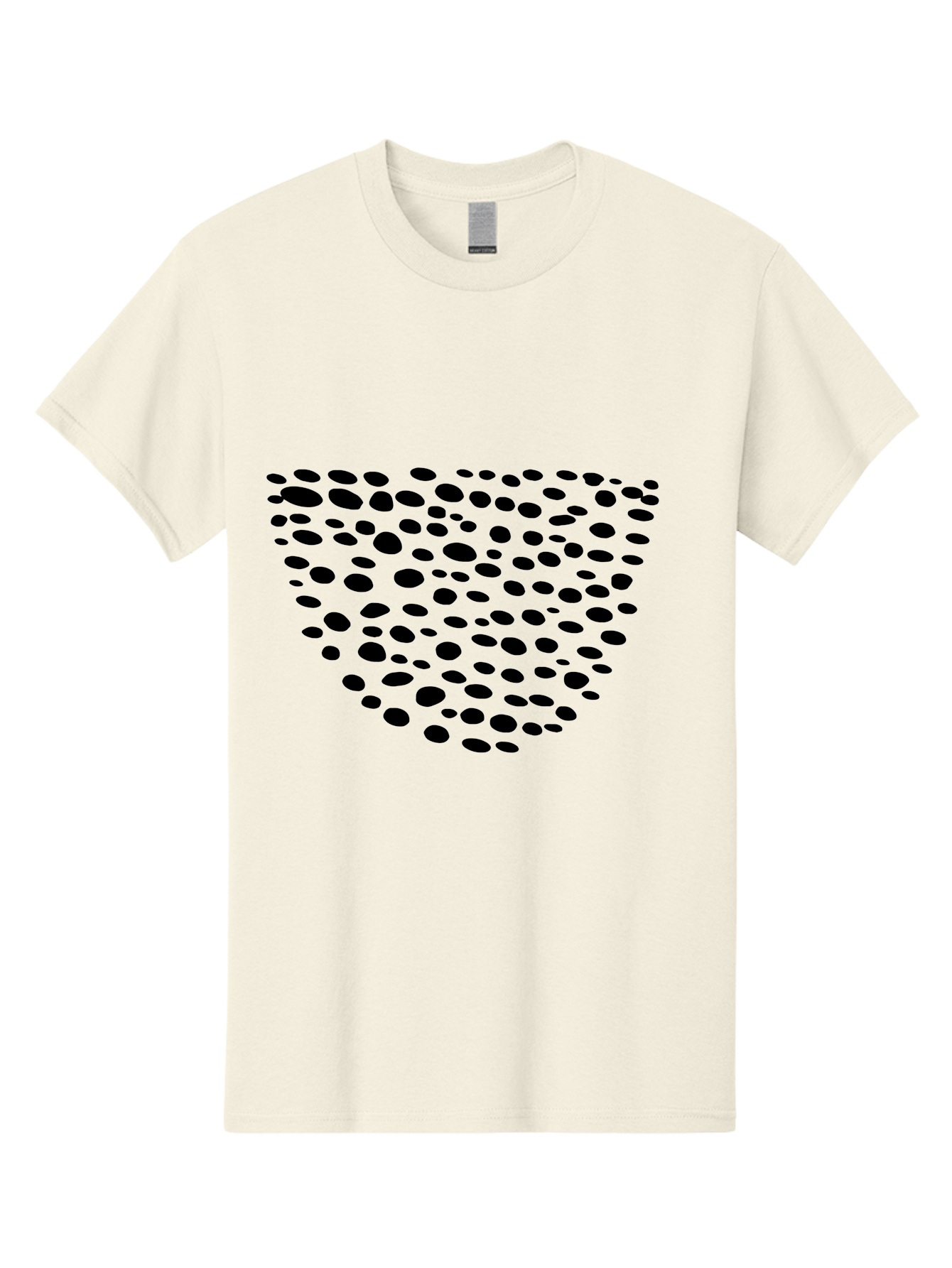 Black-Dots-Heart Men'S Graphic Tee, 100% Cotton, Comfortable Casual Summer Wear, Machine Washable, Black Dots Forming Heart Shape, Minimalist Design, Abstract Heart, Modern Art, Simple Graphics, Dot Pattern, Heart Illustration, Cute Design -  Aaa371