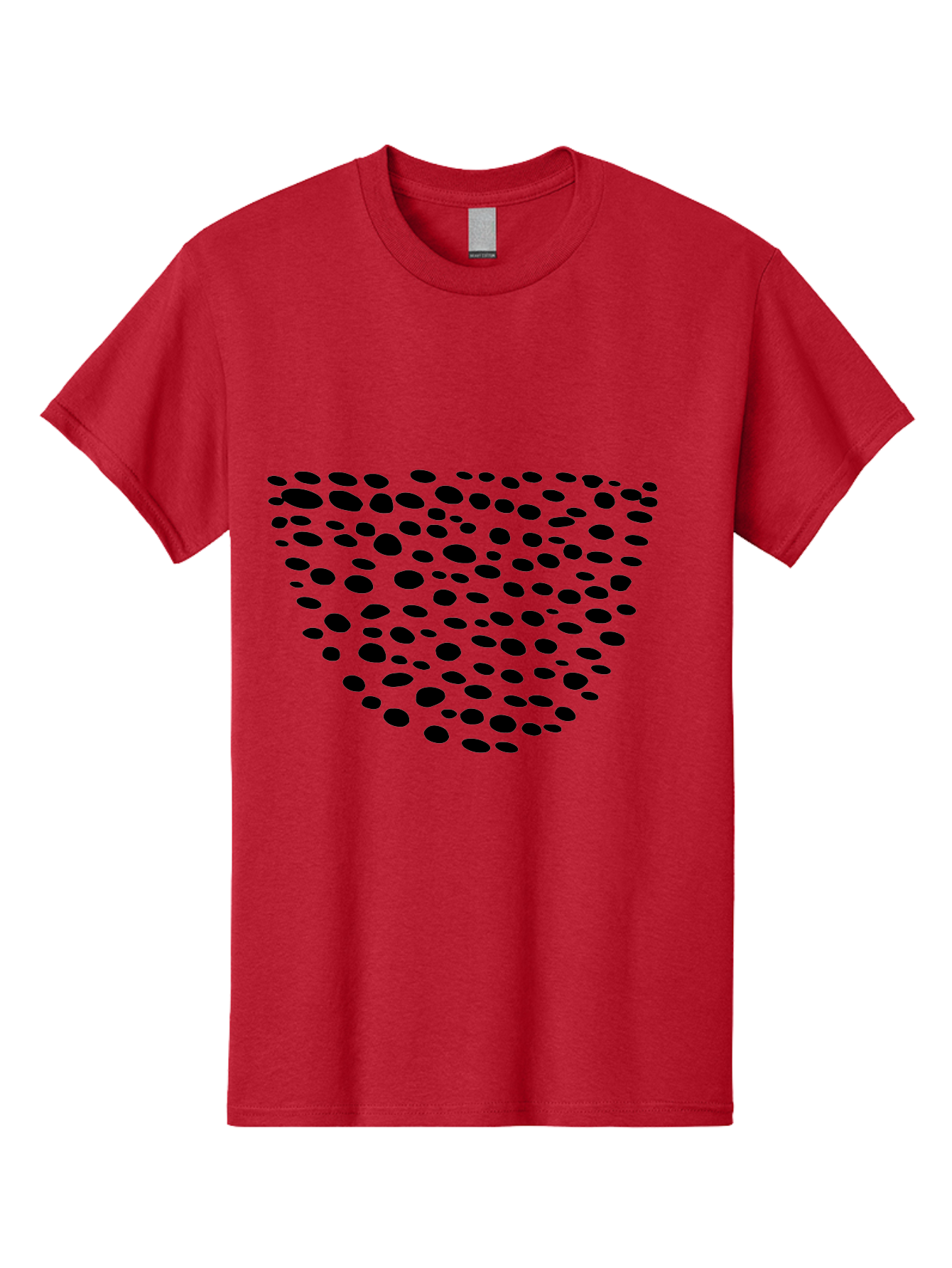 Black-Dots-Heart Men'S Graphic Tee, 100% Cotton, Comfortable Casual Summer Wear, Machine Washable, Black Dots Forming Heart Shape, Minimalist Design, Abstract Heart, Modern Art, Simple Graphics, Dot Pattern, Heart Illustration, Cute Design -  Aaa371