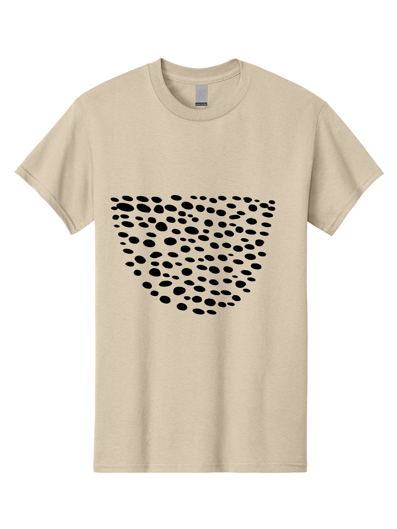 Black-Dots-Heart Men'S Graphic Tee, 100% Cotton, Comfortable Casual Summer Wear, Machine Washable, Black Dots Forming Heart Shape, Minimalist Design, Abstract Heart, Modern Art, Simple Graphics, Dot Pattern, Heart Illustration, Cute Design -  Aaa371