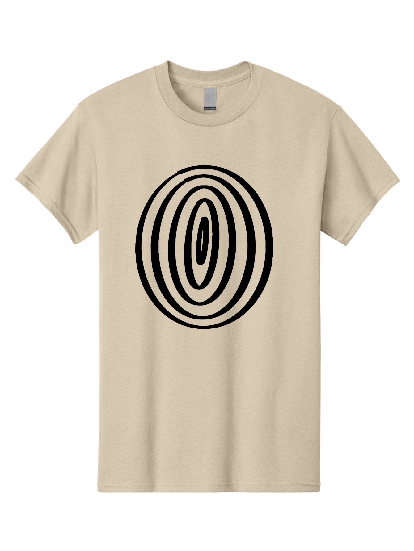 Black-Elliptical-Rings Men'S Graphic Tee, 100% Cotton, Comfortable Casual Summer Wear, Machine Washable, Concentric Circles, Abstract Art, Modern Design, Minimalist Pattern, Black Lines, Geometric Shape, Optical Illusion, Hypnotic Effect -  Aaa374